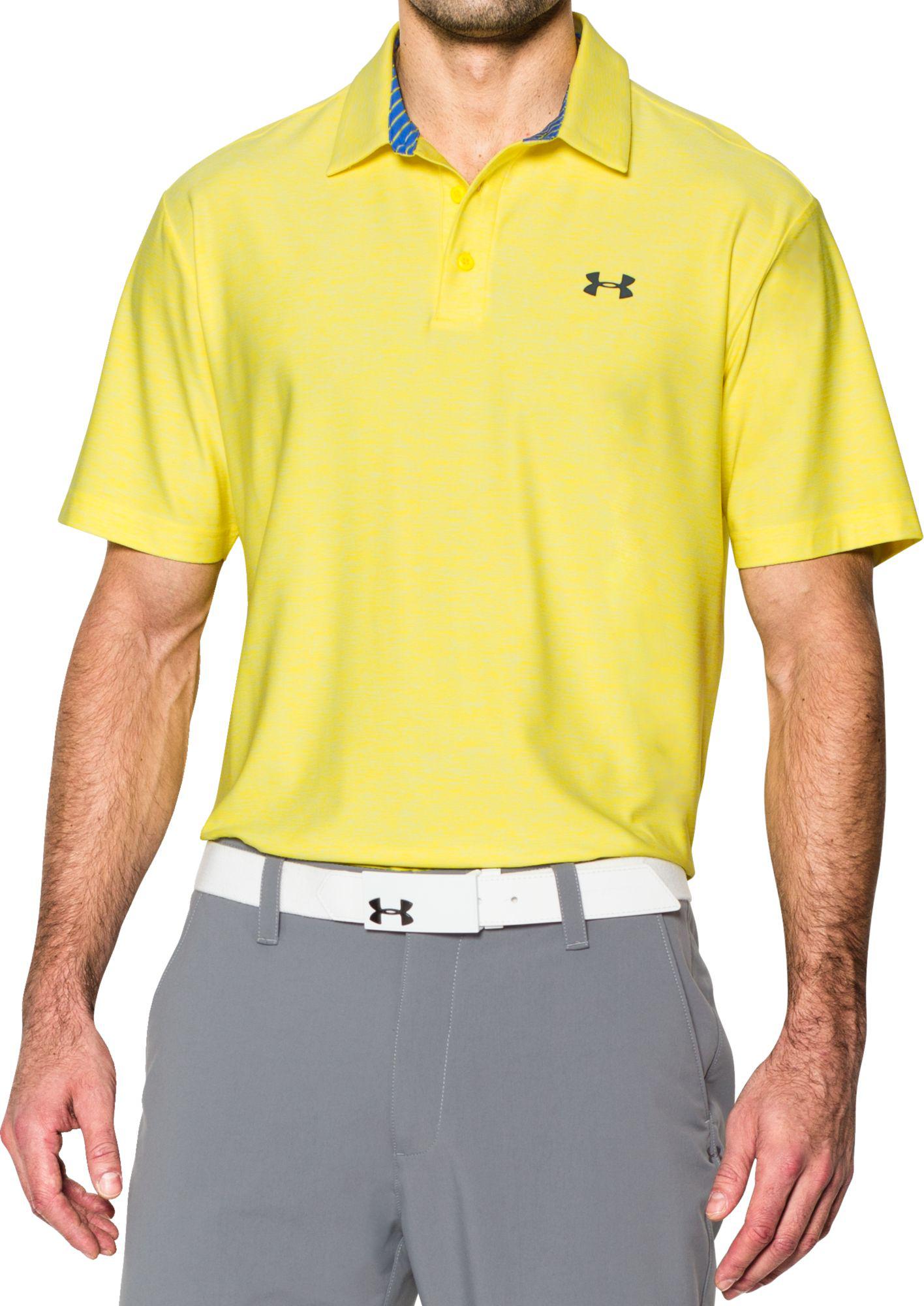 under armour heather golf polo