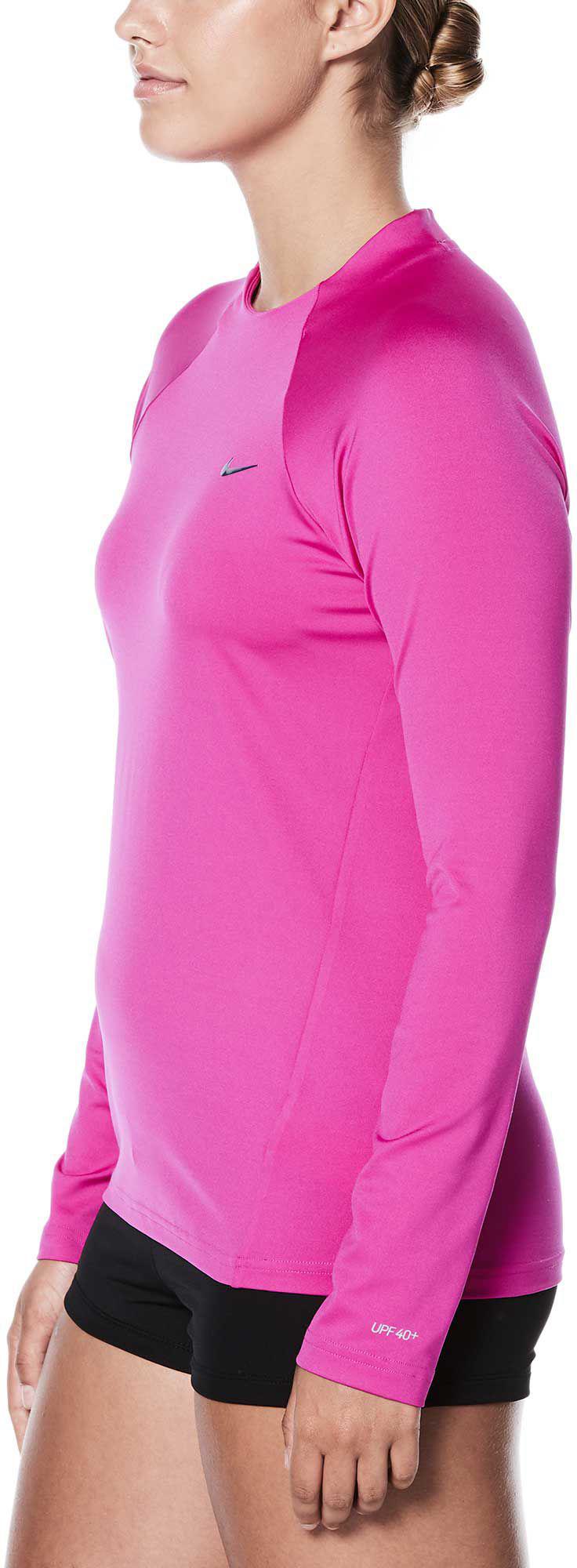 Nike Long Sleeve Hydro Rash Guard in Pink Lyst