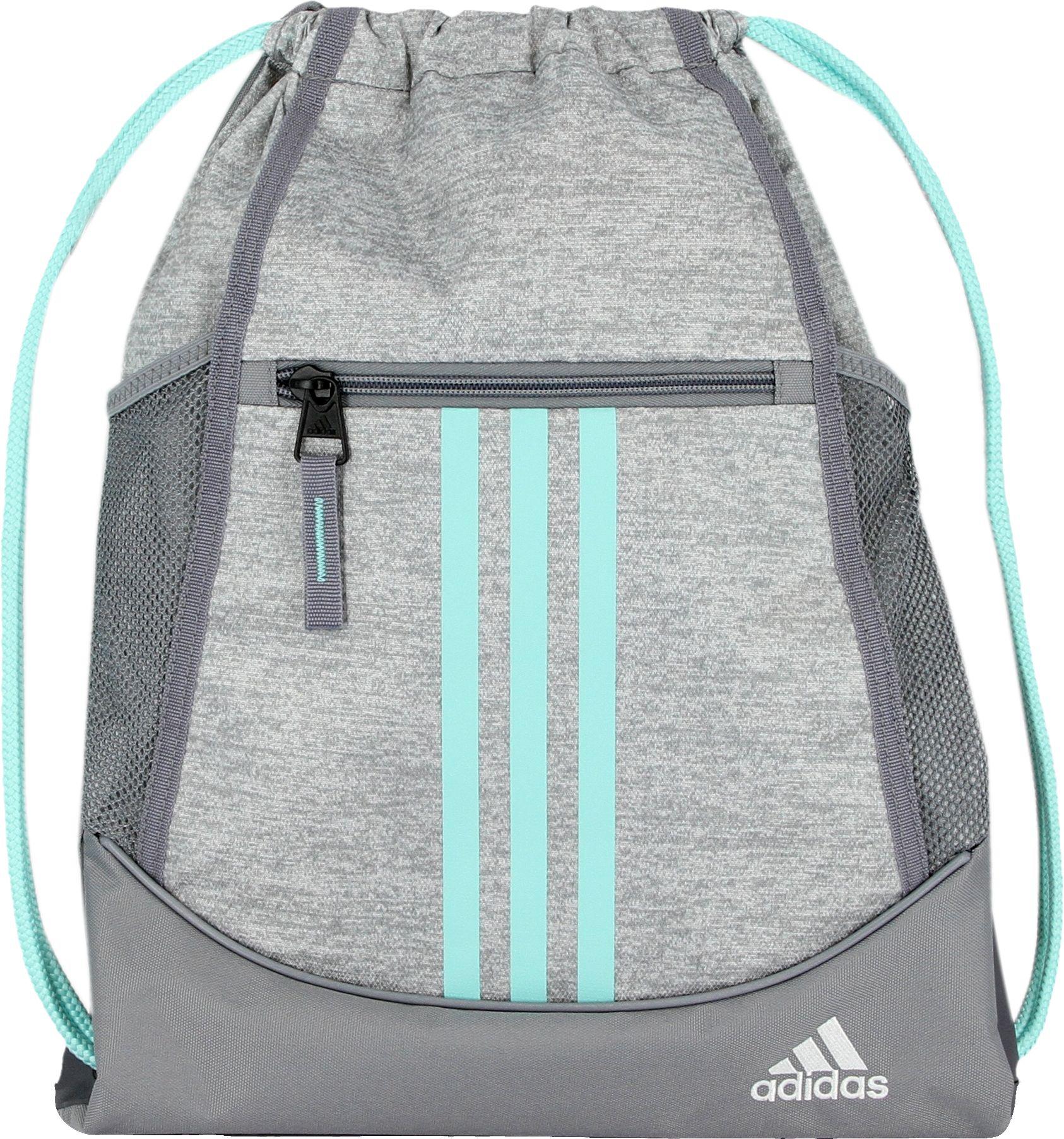 teal adidas drawstring bag
