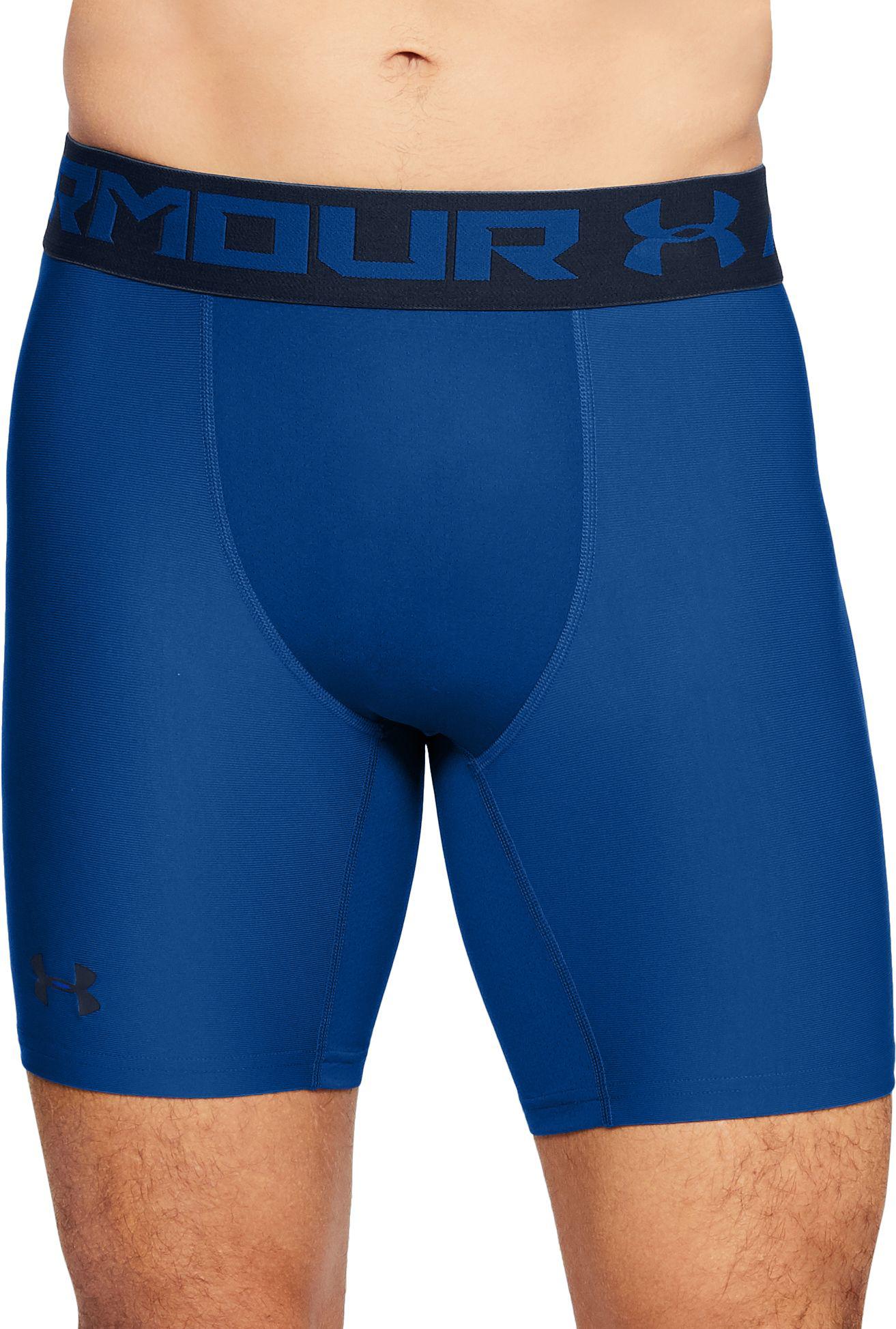 Under Armour Synthetic Heatgear® Armour Mid Compression Shorts in Blue ...