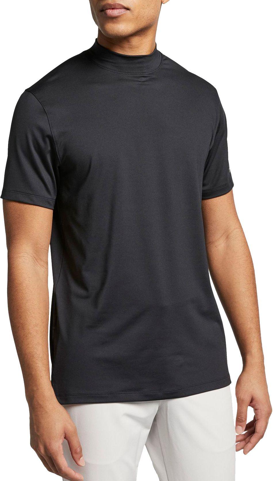 Nike Synthetic Tiger Woods Mock Neck Golf Polo in Black for Men 
