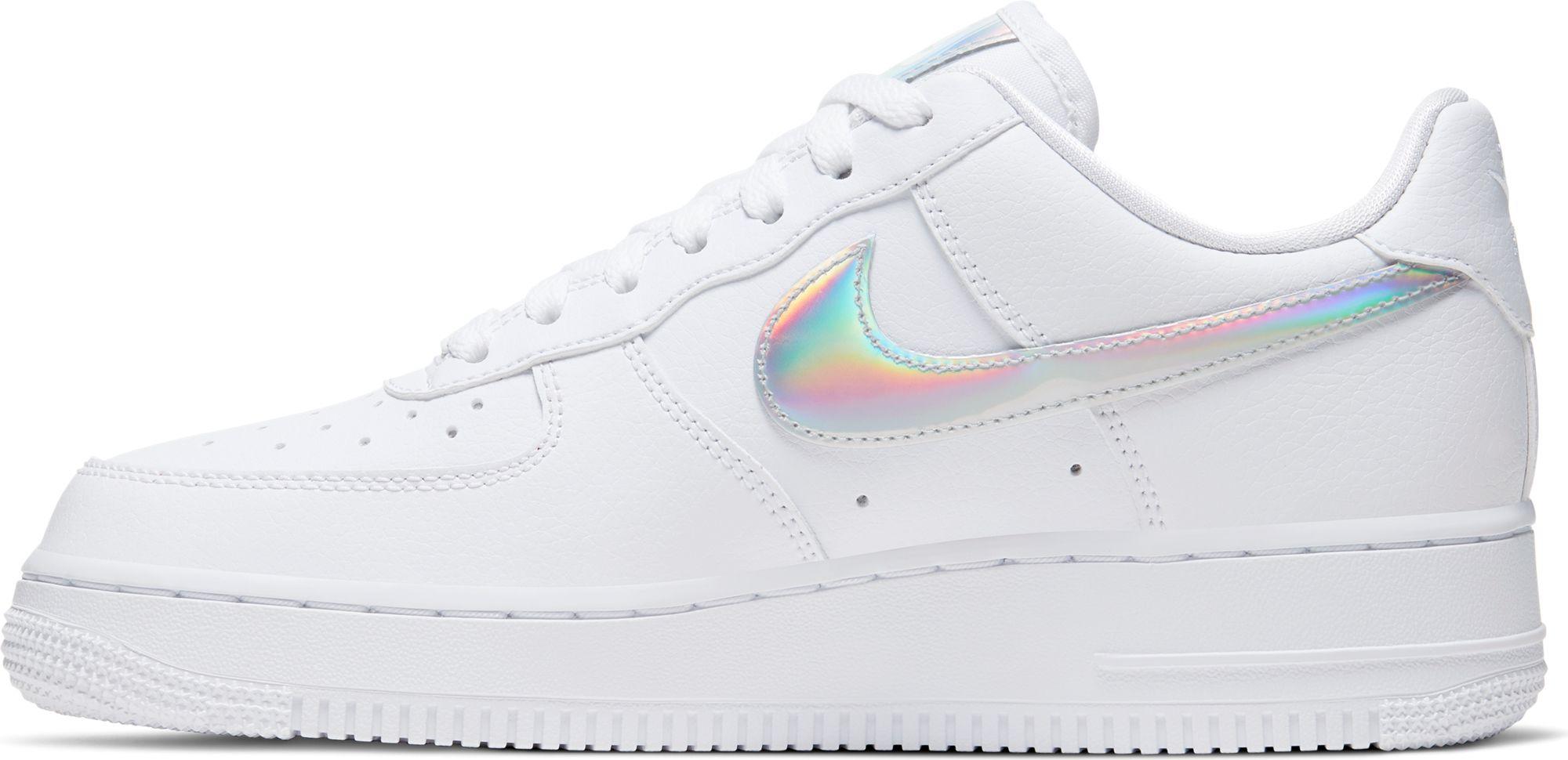 white and iridescent air force 1