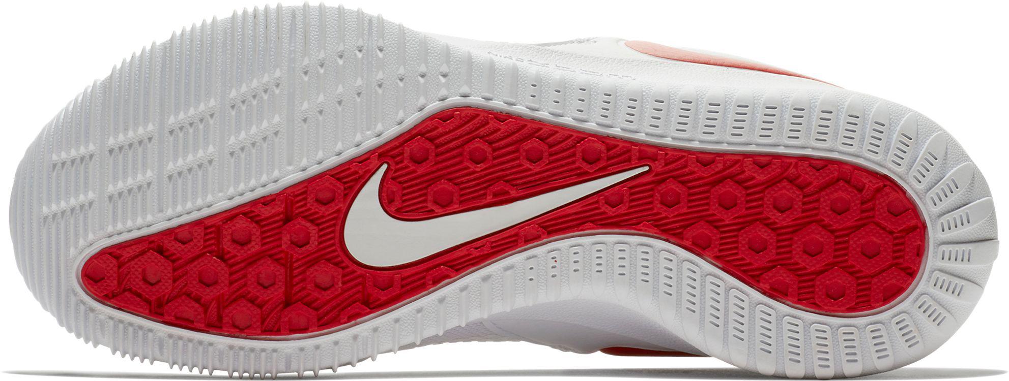 Nike Rubber Zoom Hyperace 2 Volleyball Shoes in White/University Red