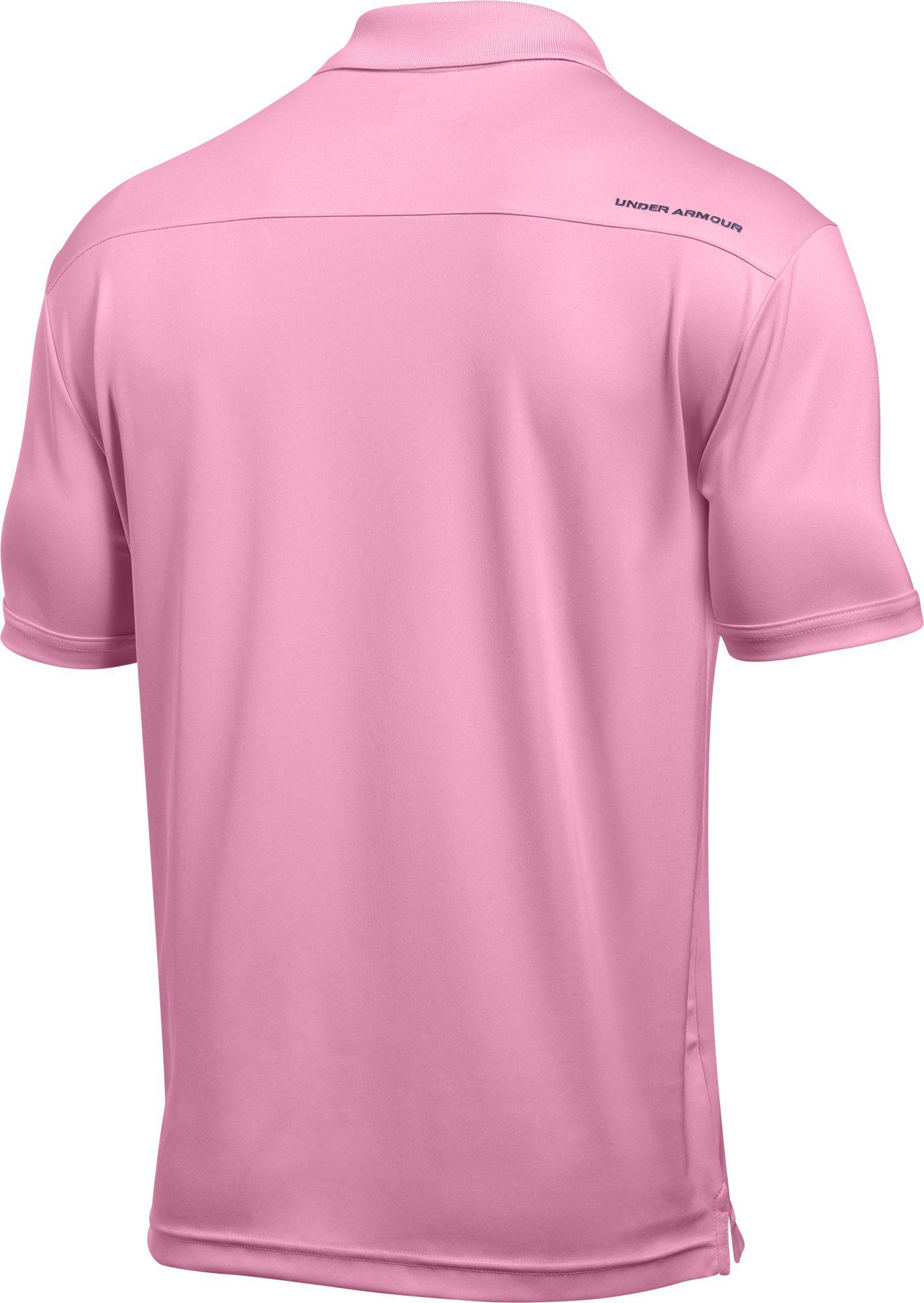 pink under armour polo