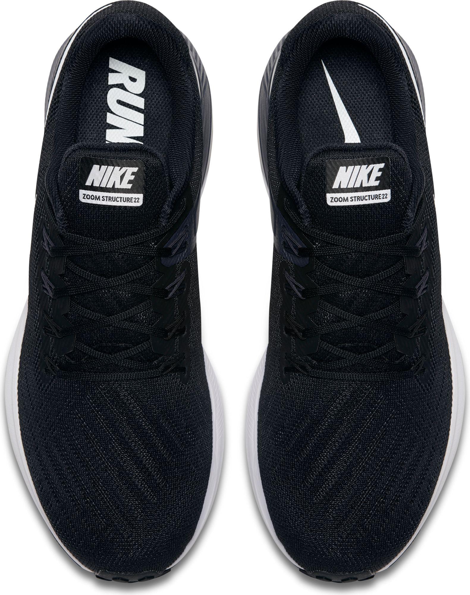 nike zoom structure 22 black