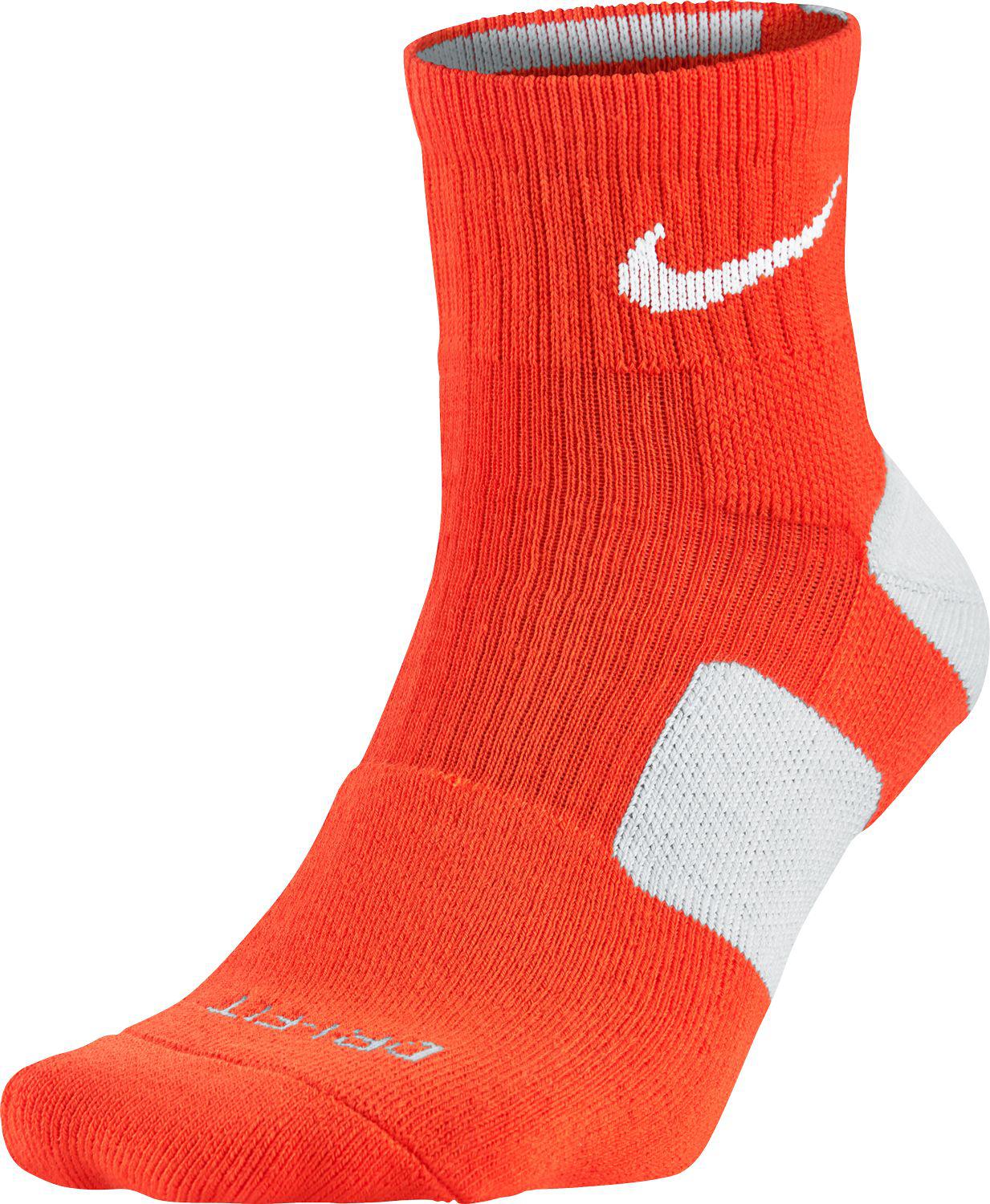 Nike Synthetic Elite High Quarter Basketball Socks in Orange for Men Lyst