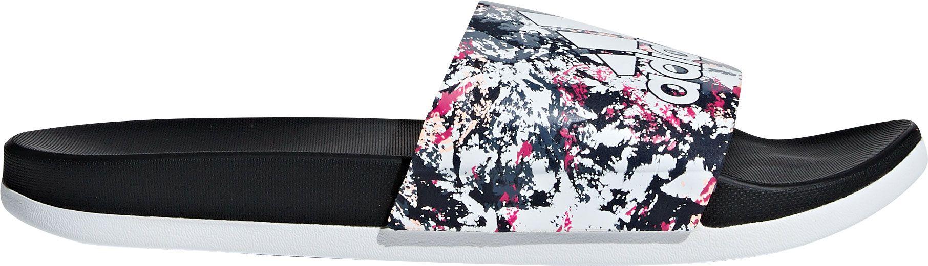 adidas floral slides