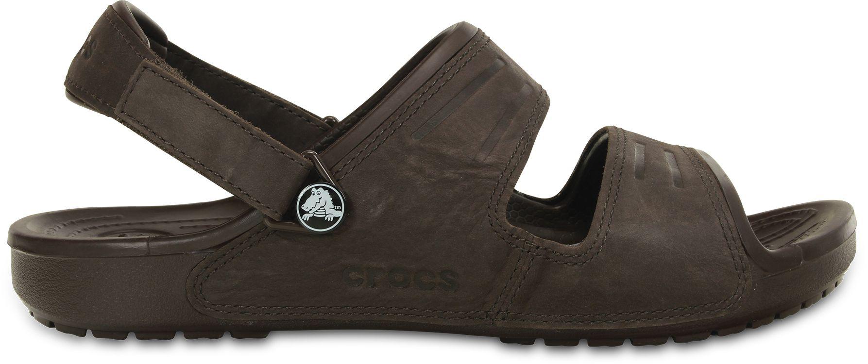 Crocs™ Leather Yukon 2-strap Clogs in Brown for Men - Lyst