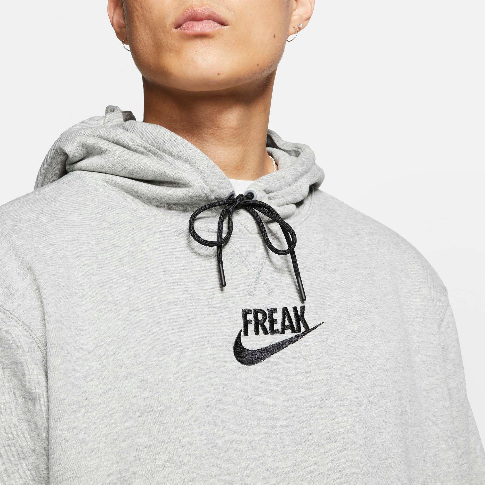 nike freak hoodie grey
