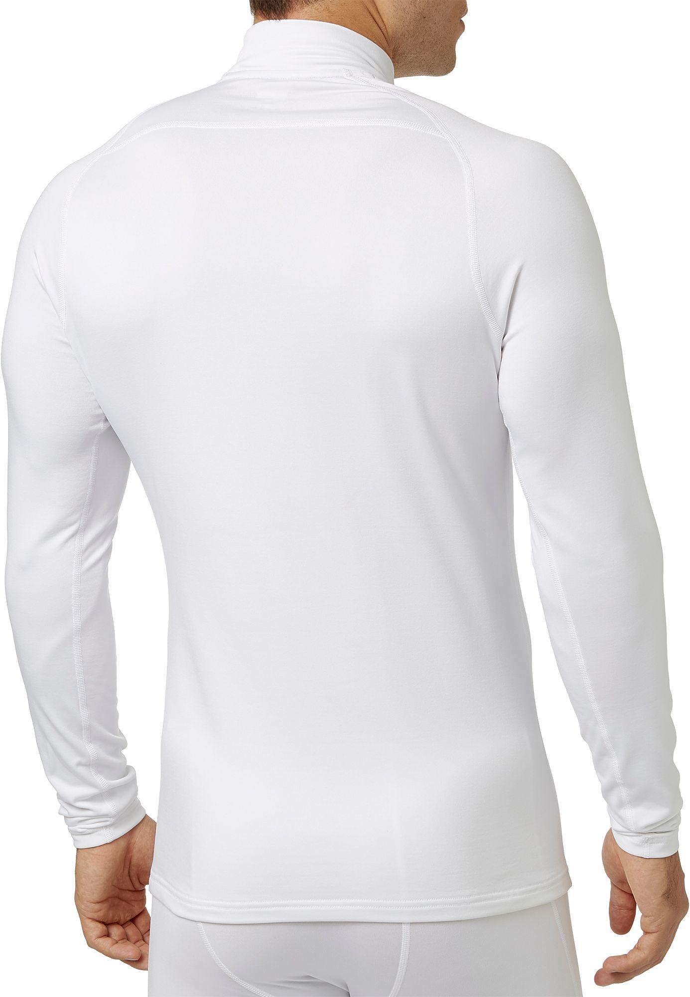 reebok men's cold weather compression mock long sleeve shirt