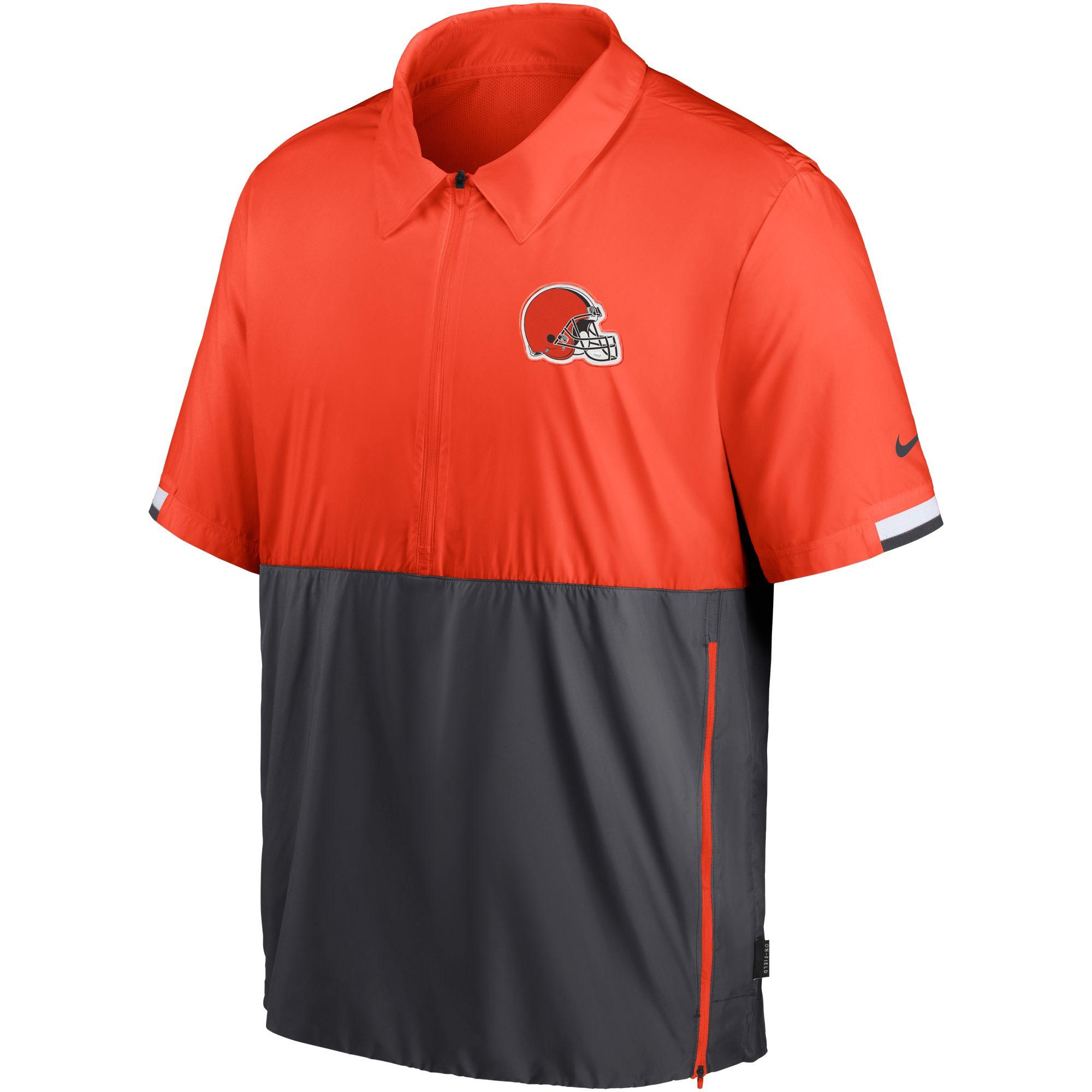 Nike Cleveland Browns Coaches Sideline Half-zip Jacket in Red for Men ...