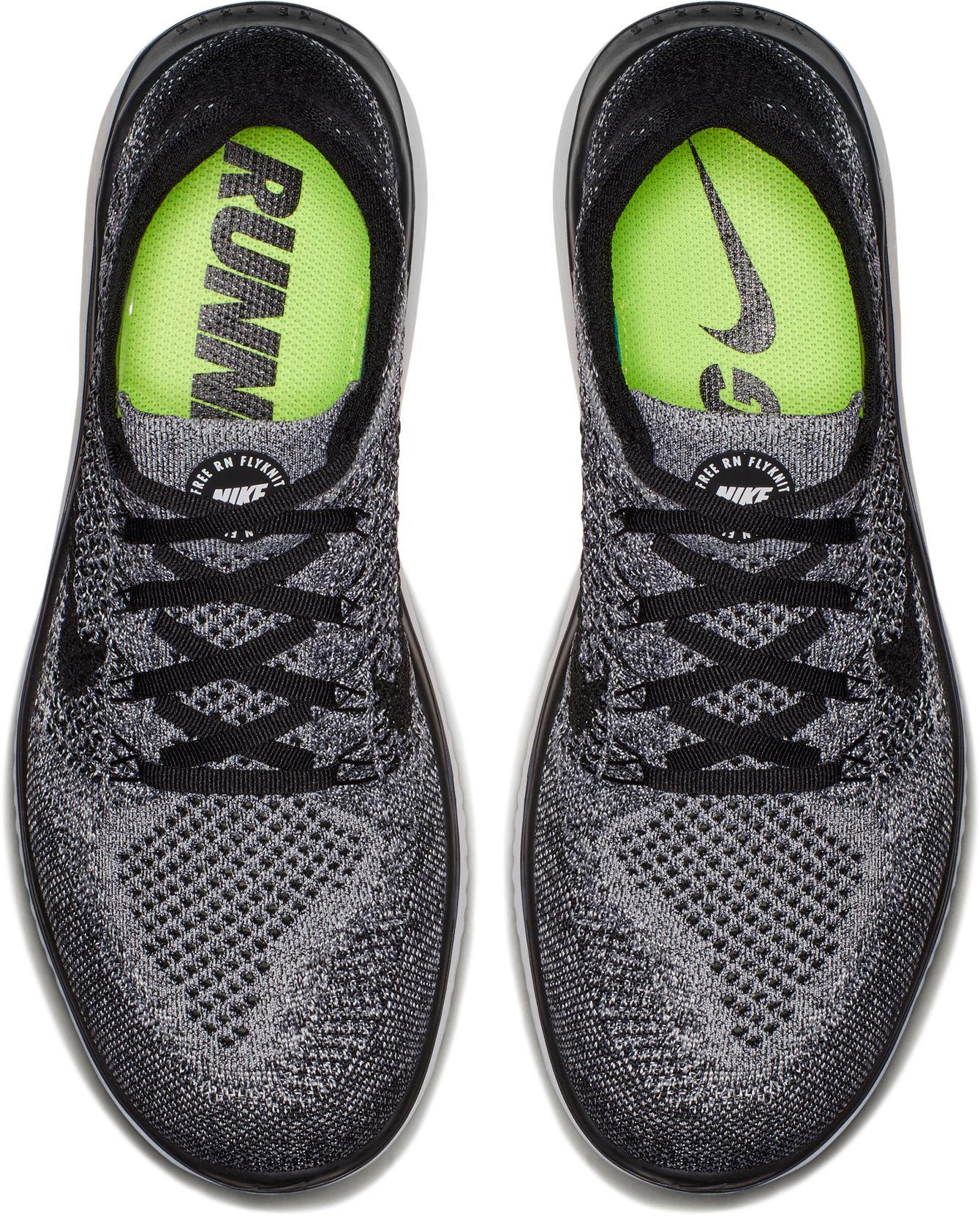 Nike Free Rn Flyknit 2018 Running Shoes in Black/White/Black (Black) for Men  - Lyst