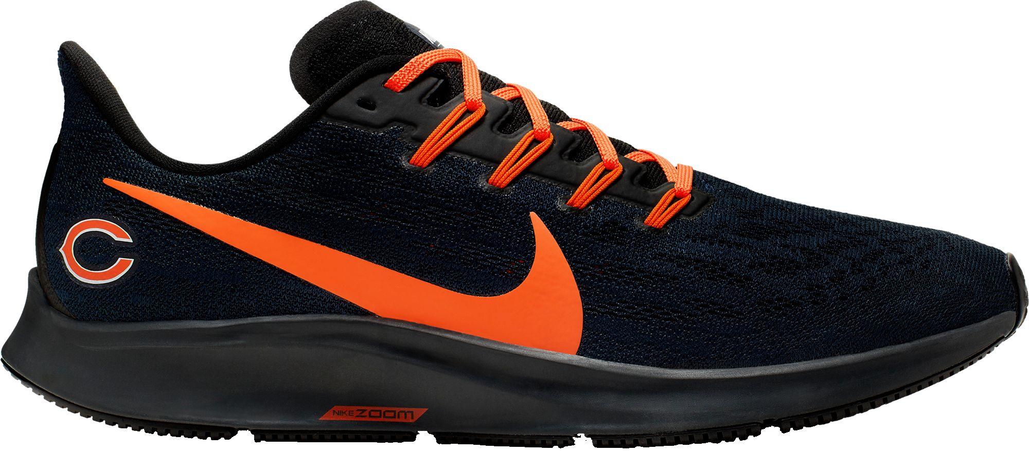 Nike Chicago Bears Air Zoom Pegasus 36 Running Shoes in Navy/Orange