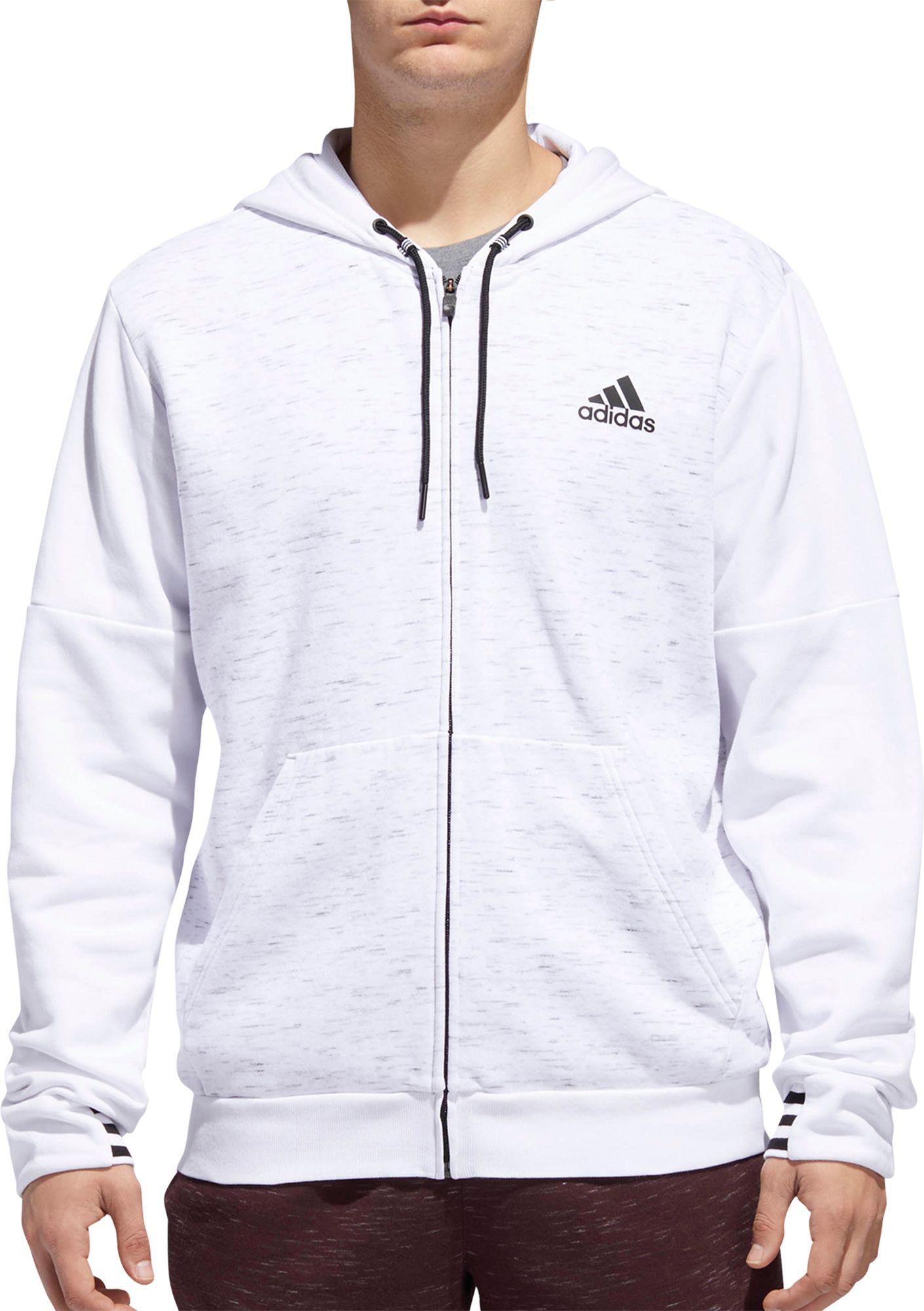 adidas men's post game fleece full zip hoodie