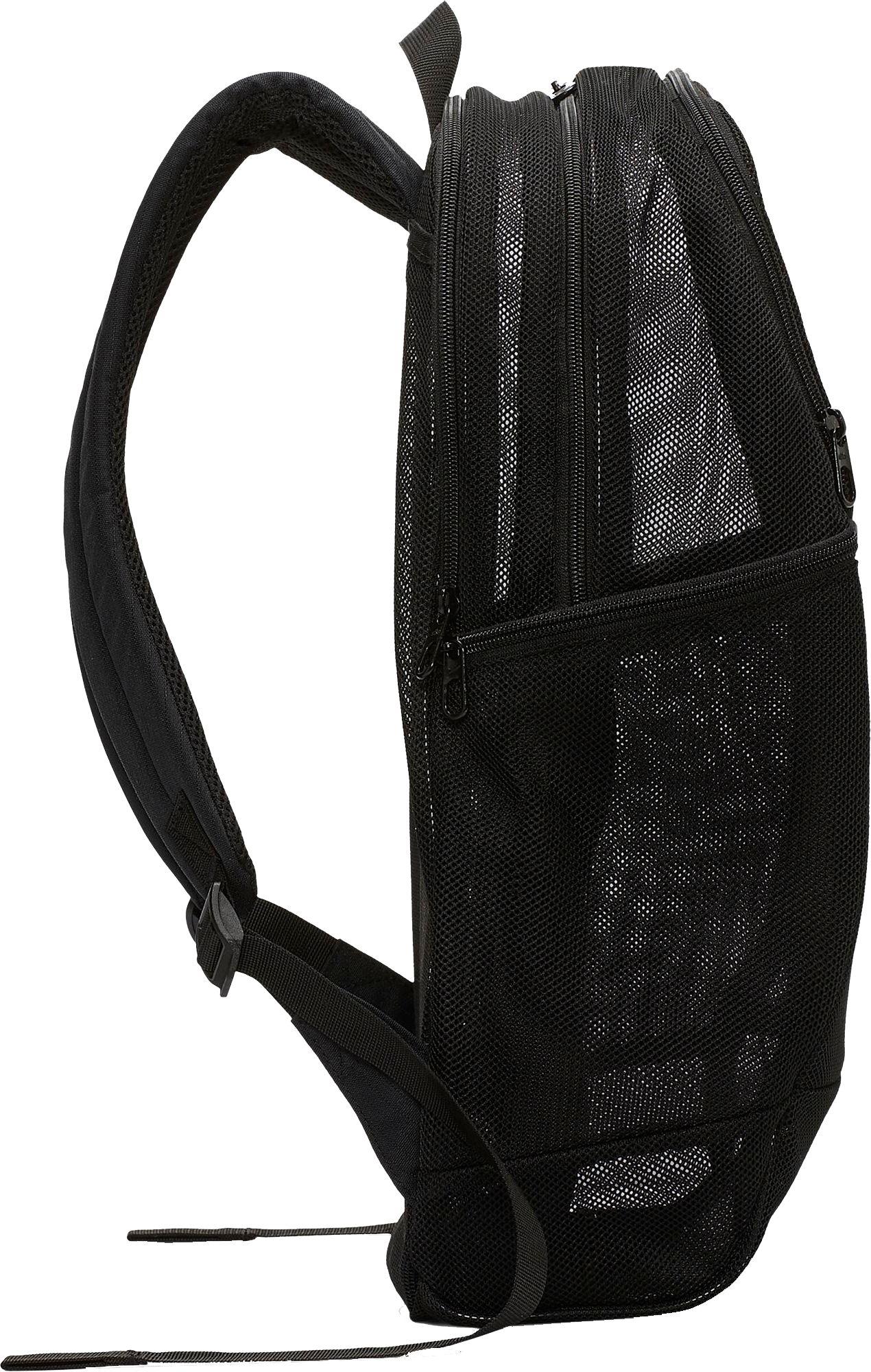 black nike mesh backpack