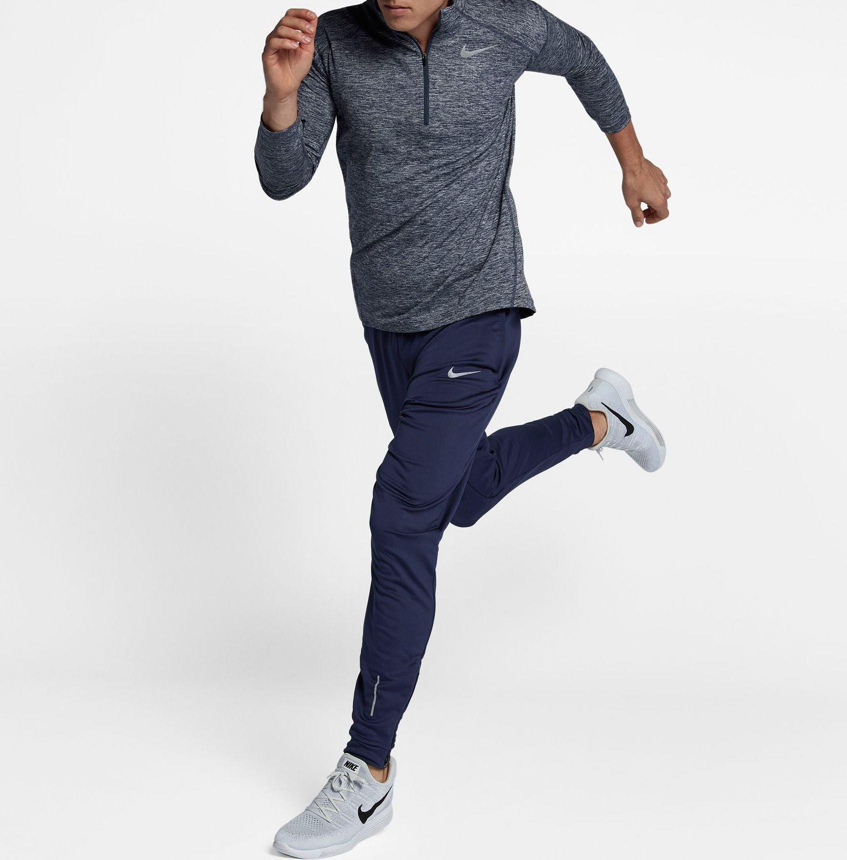 Nike Synthetic Therma Essential Running Pants in Blue for Men - Lyst