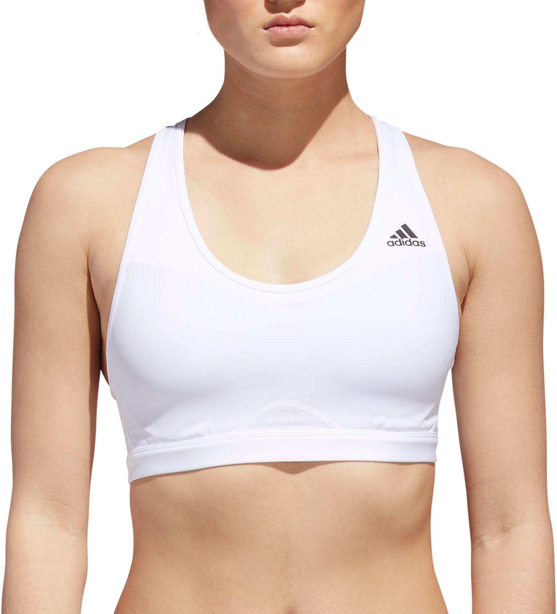 adidas sports bra white