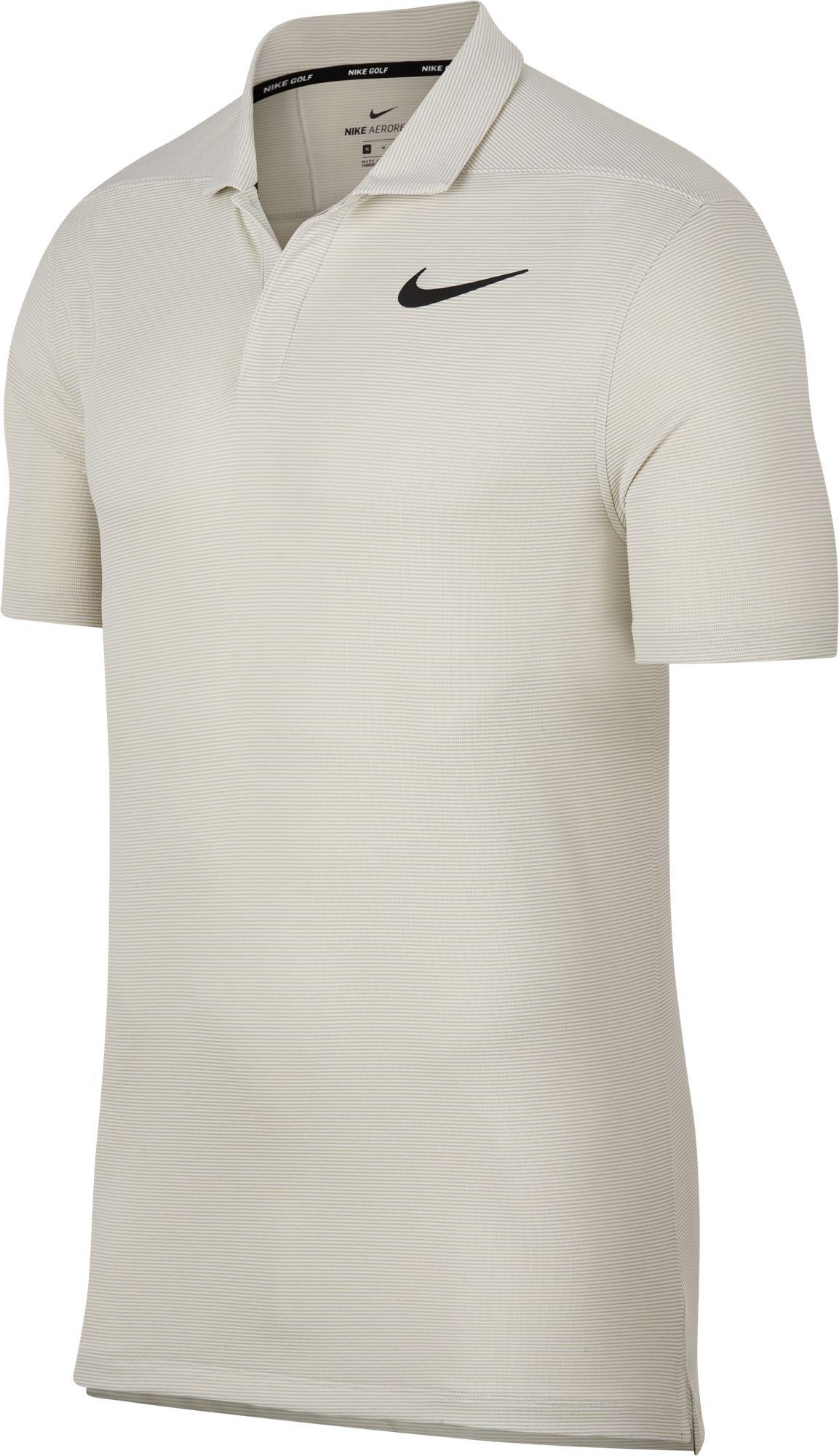 nike men's aeroreact stripe golf polo
