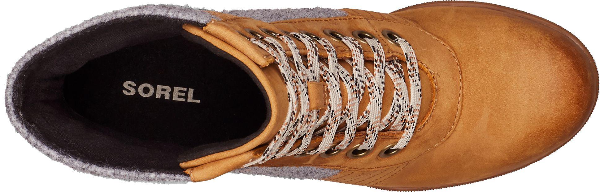 Sorel Leather Lexie Wedge Boot in Camel 