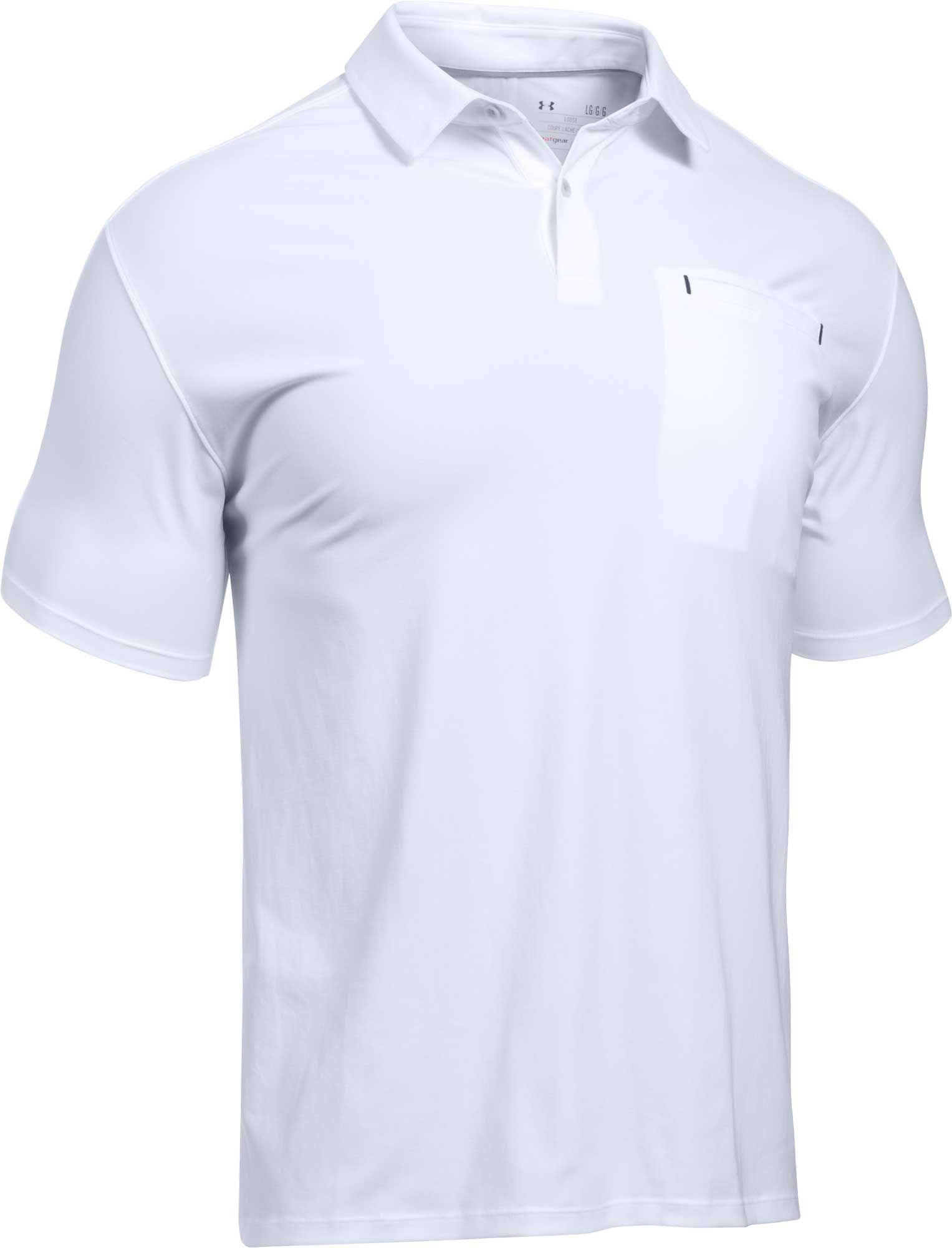 under armour white golf polo
