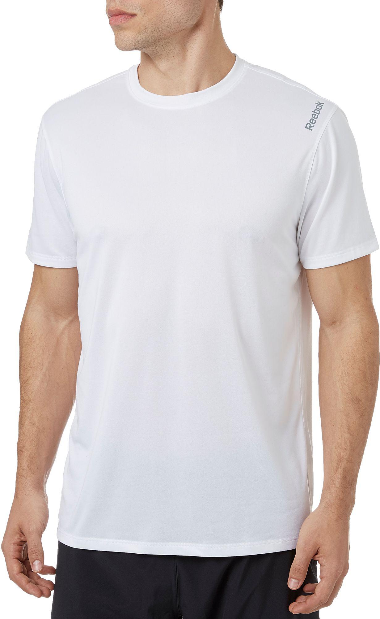Reebok Synthetic Solid Performance T-shirt in White for Men - Lyst