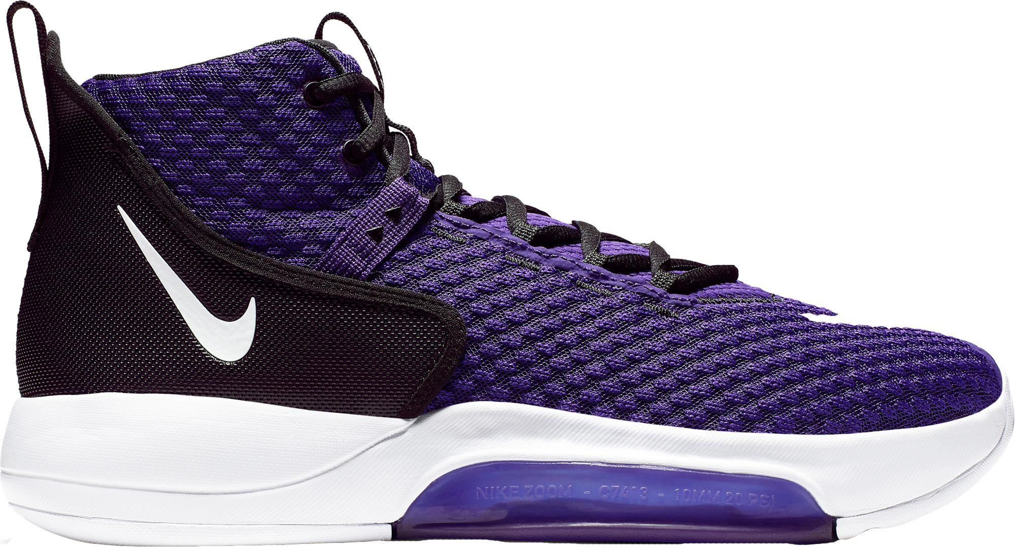 Nike Rubber Zoom Rize Basketball Shoes in Purple/White (Purple) for Men ...