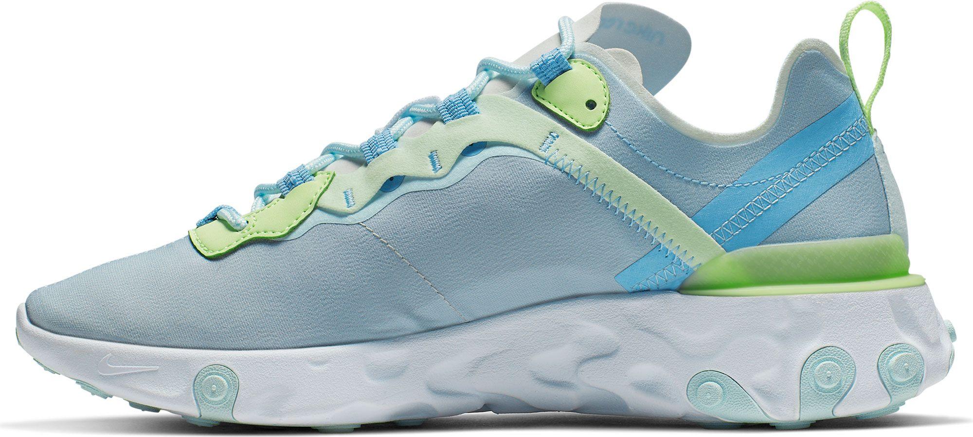 nike react element 55 sneakers in blue