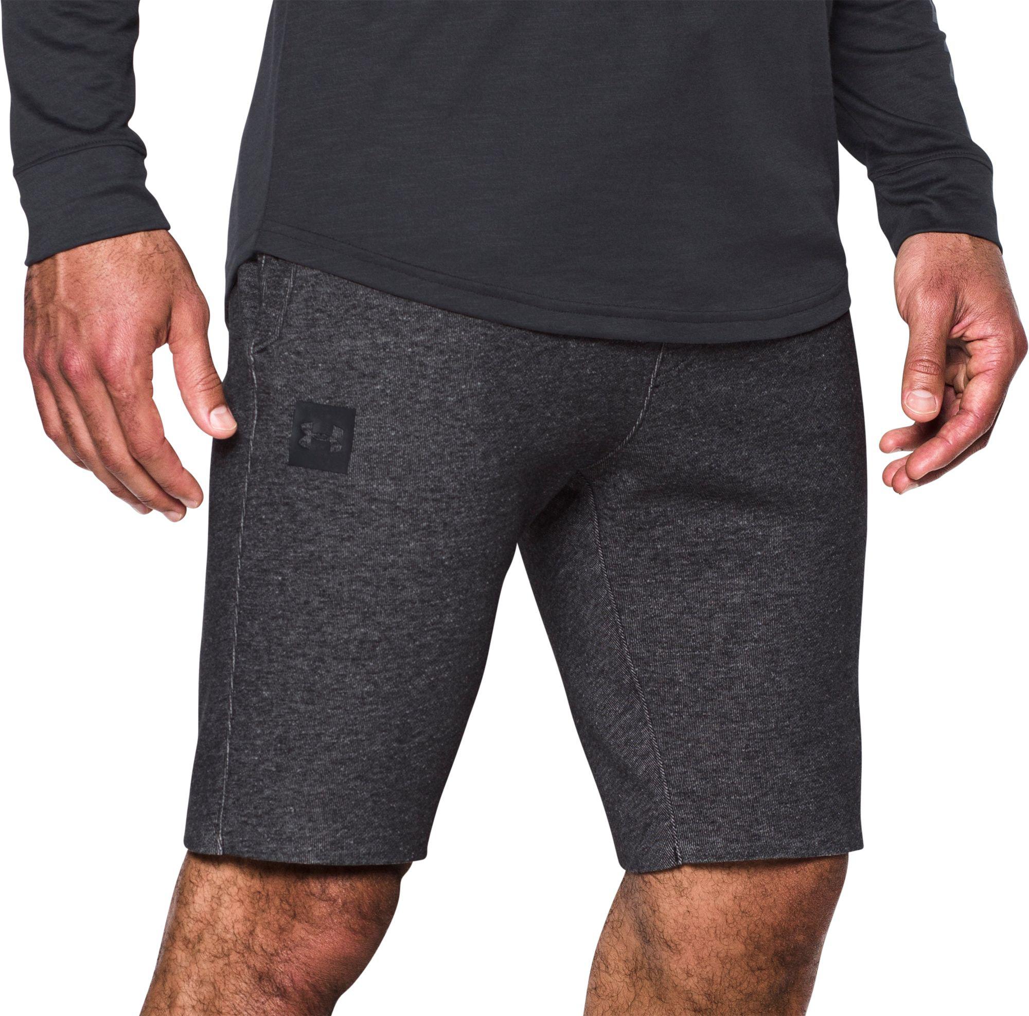 under armour terry tapered shorts