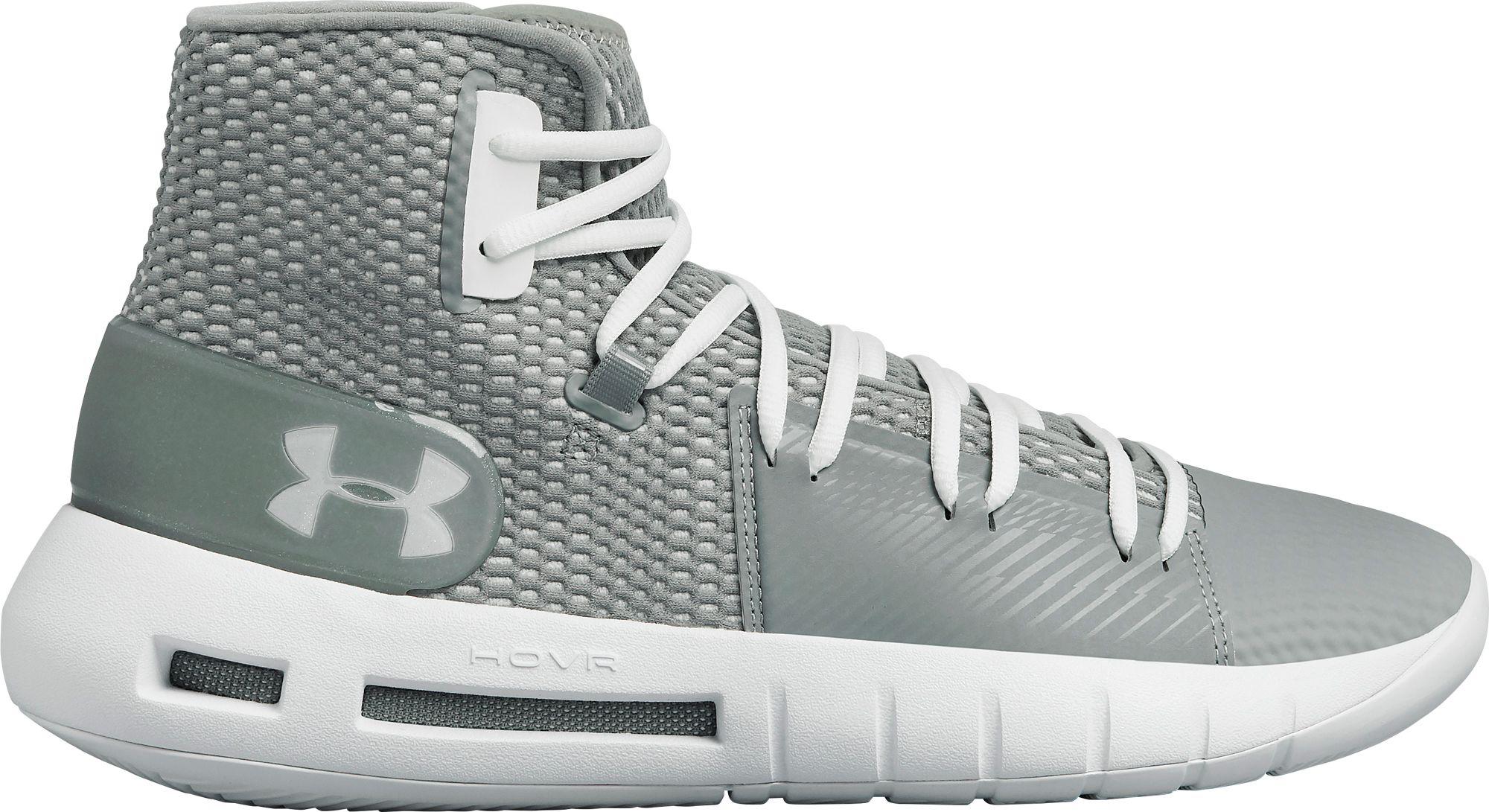 Under Armour Rubber Hovr Havoc Basketball Shoes in Grey/White (Gray ...