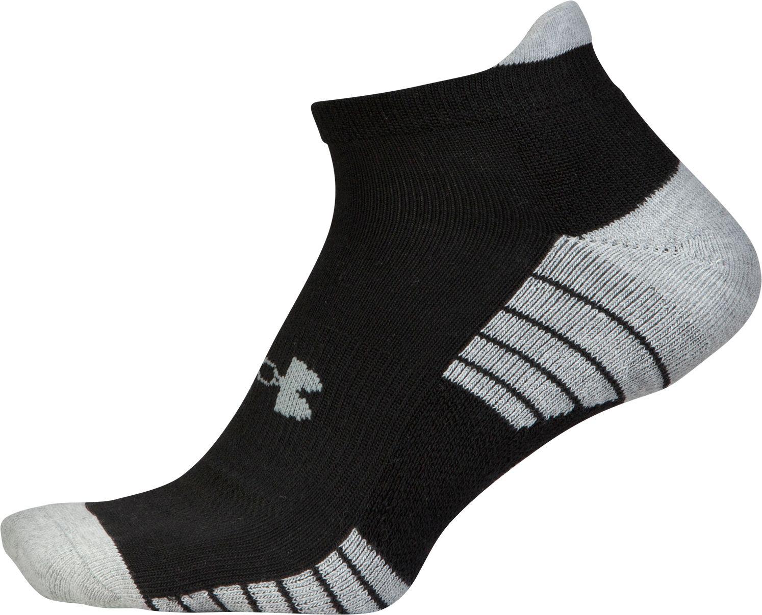 Under Armour Heatgear Tech Noshow Golf Socks 3 Pack in Black for Men