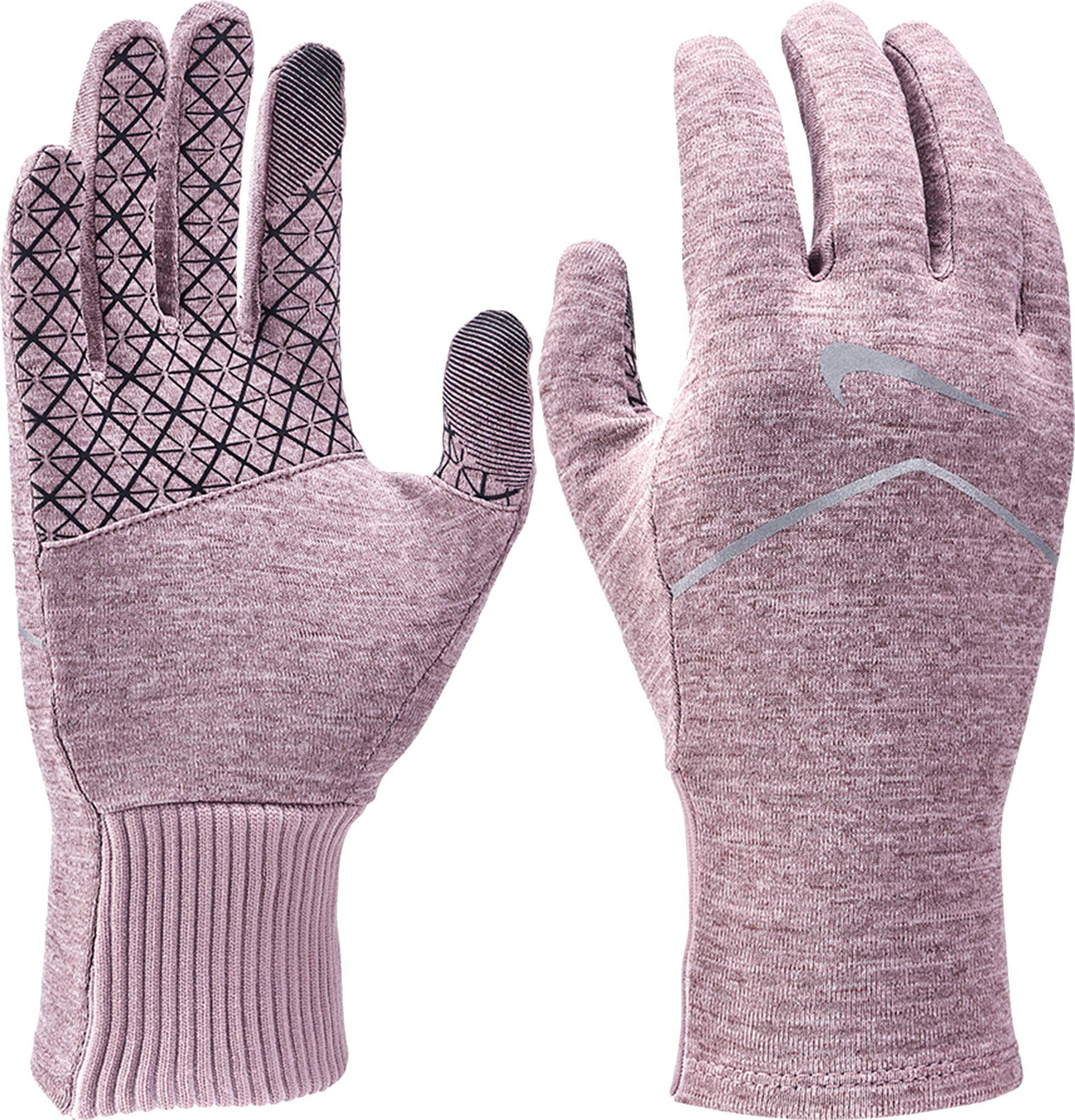 Nike Synthetic Heatherized Sphere Running Gloves in Purple Lyst