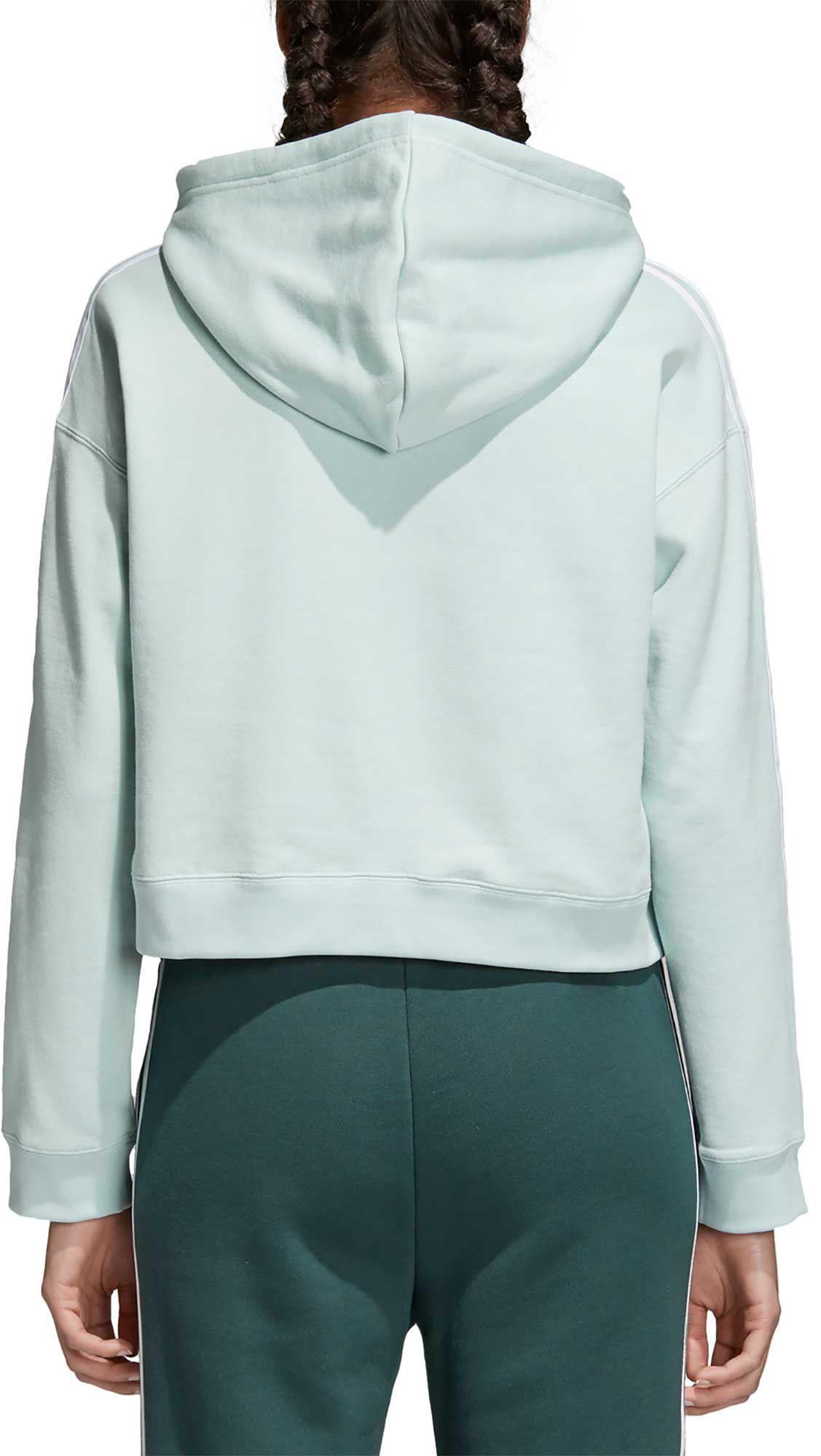 adidas cropped hoodie ash green