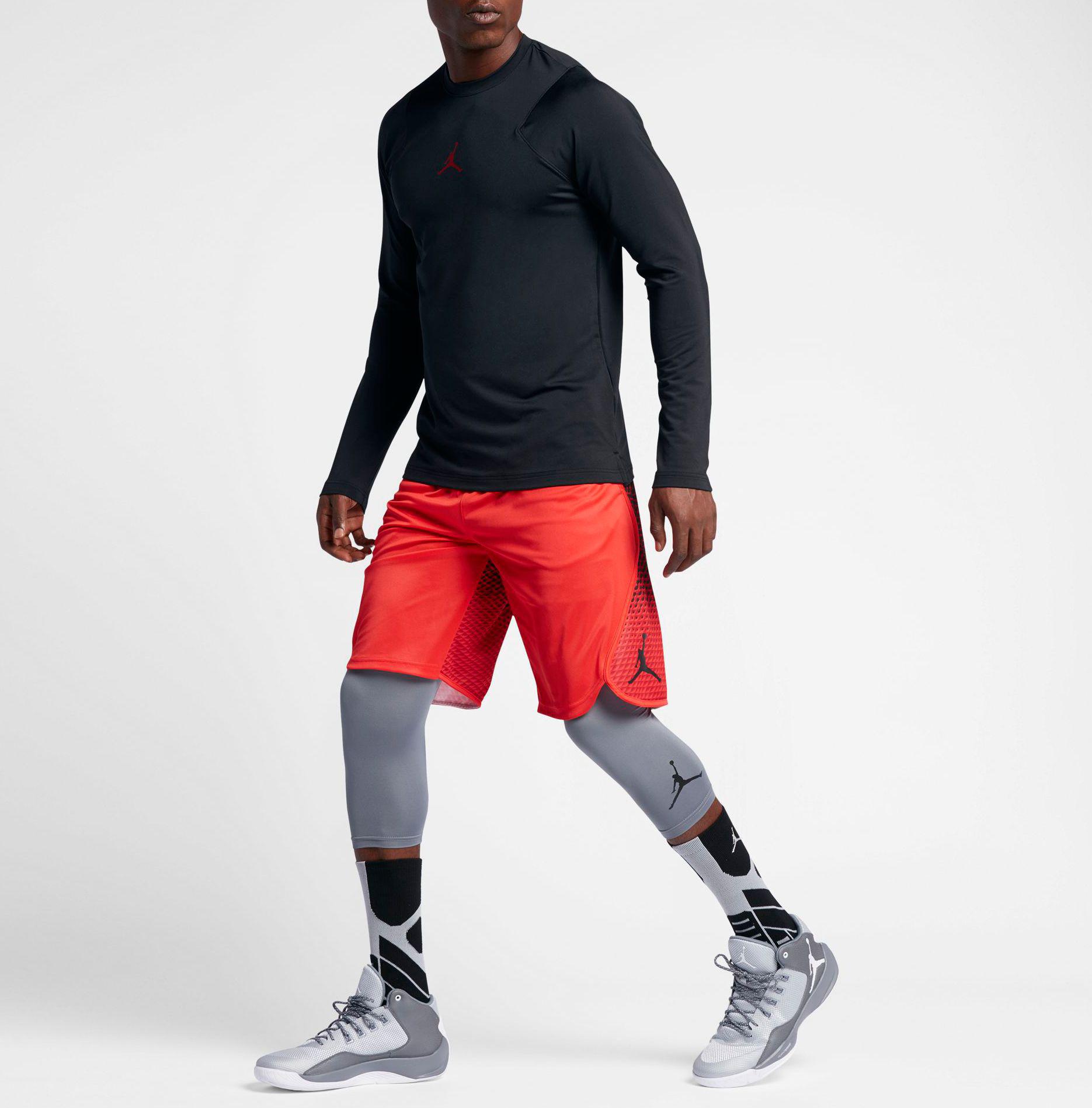 Nike Synthetic Jordan Flight Performance Long Sleeve Basketball Shirt