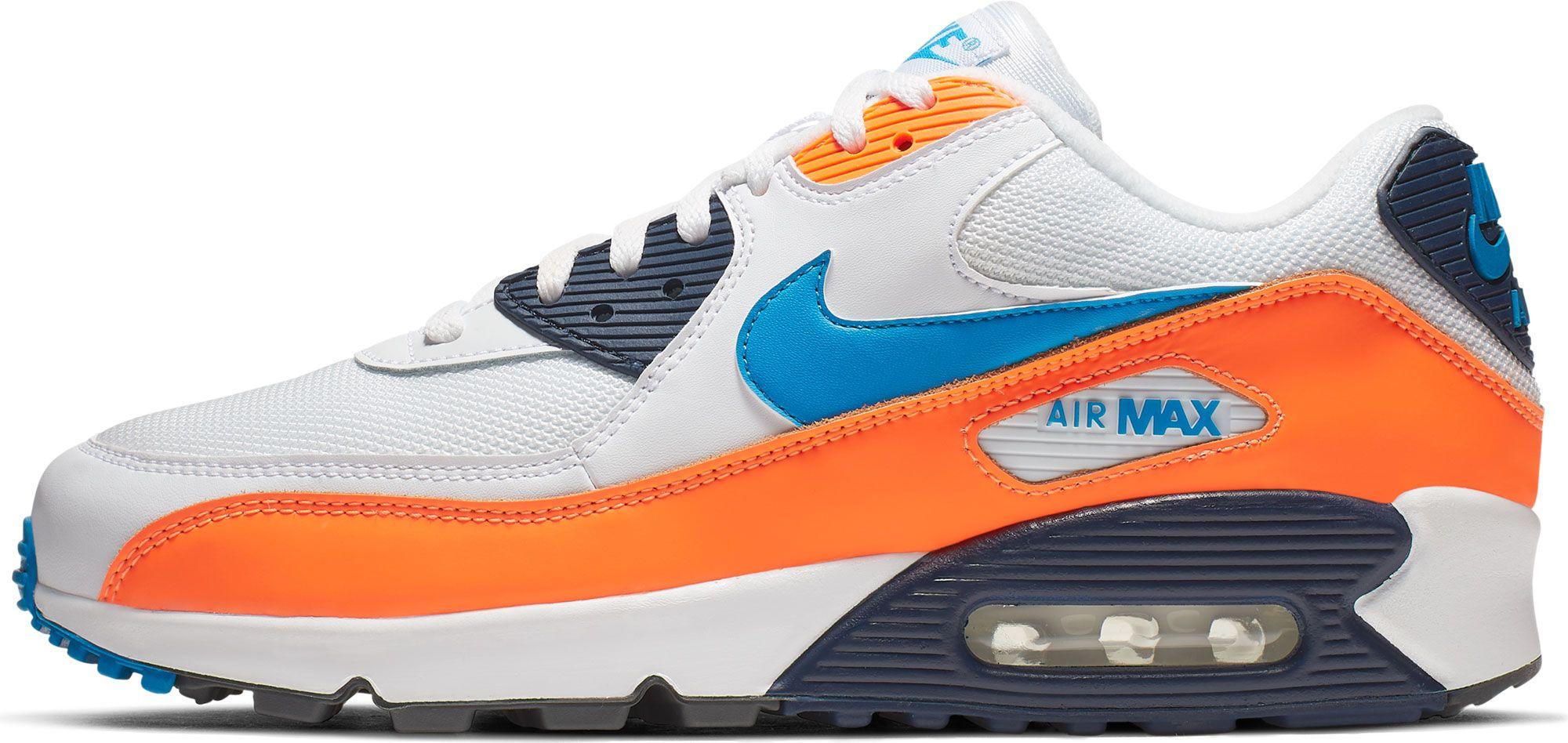nike airmax 90 white and blue