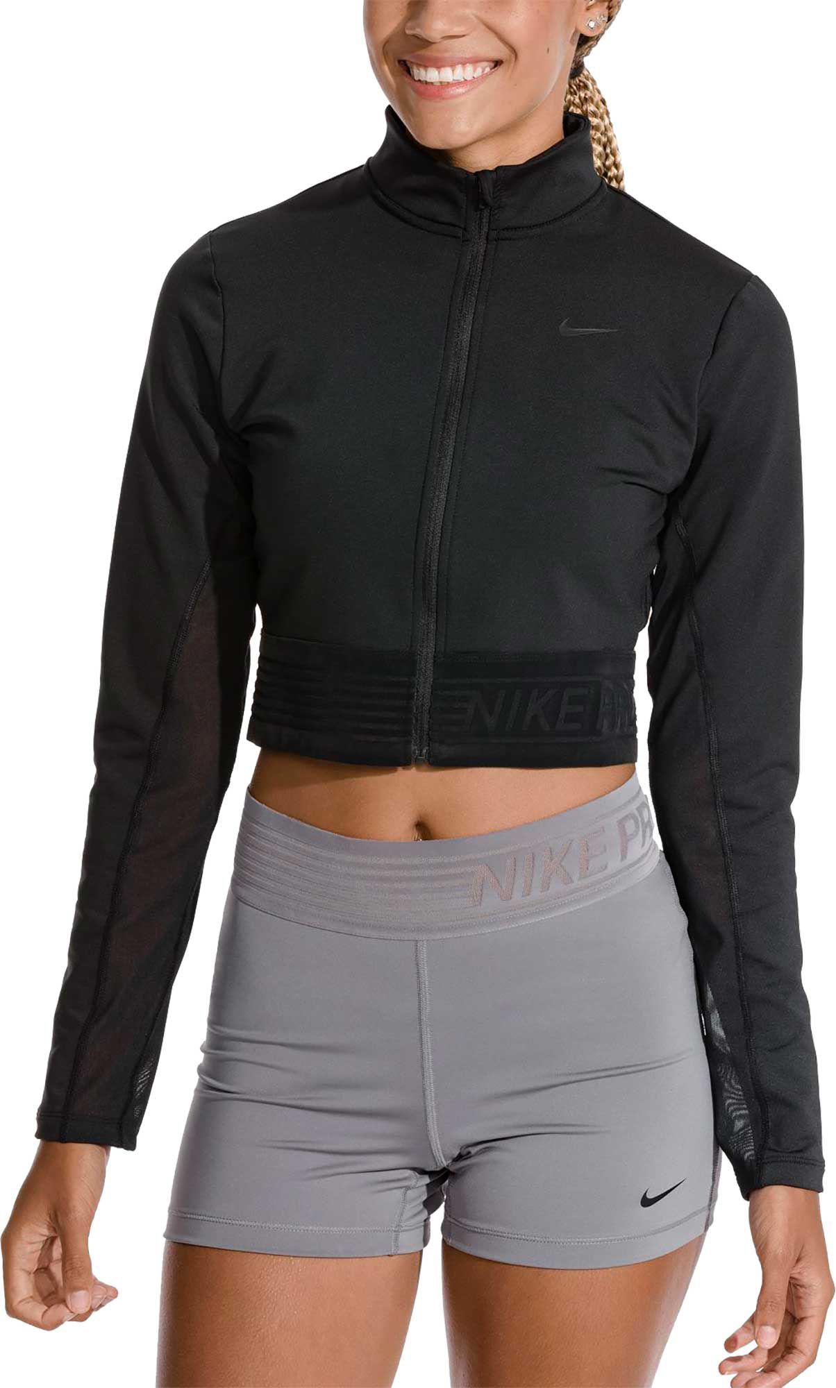 cropped nike zip up