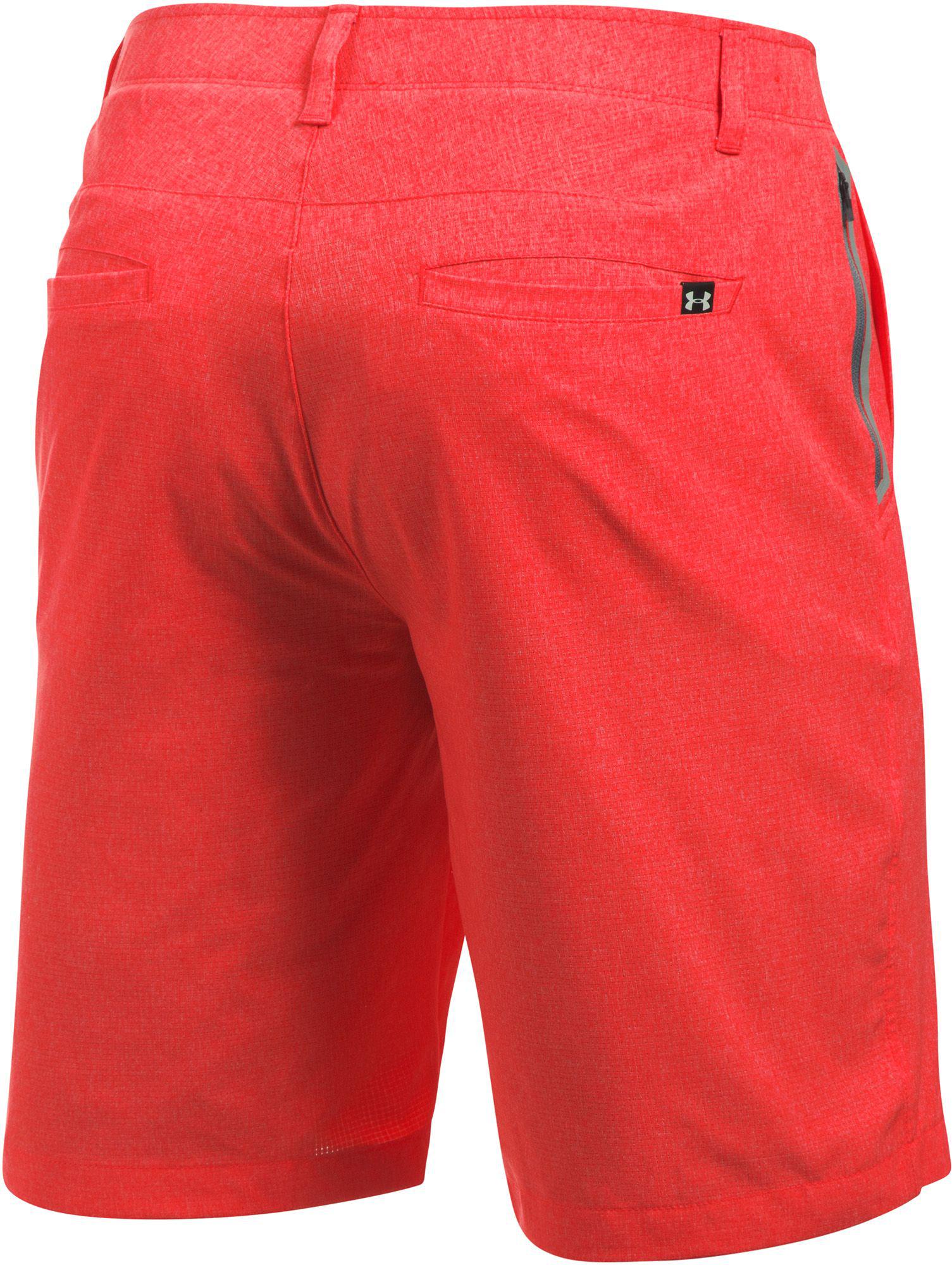 Under Armour Synthetic Drive Golf Shorts in Red for Men Lyst