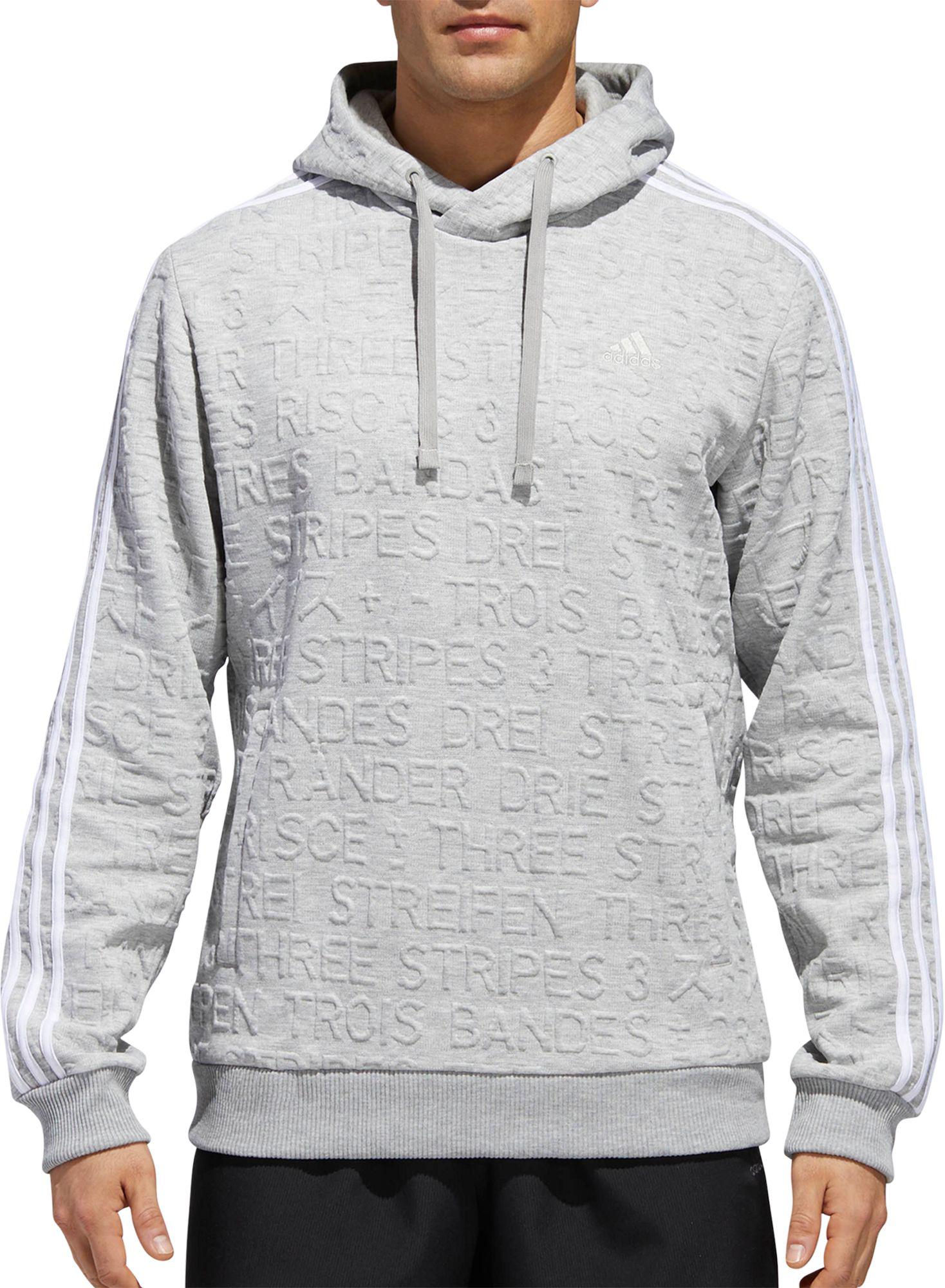 adidas badge of sport 3 stripe hooded tracksuit