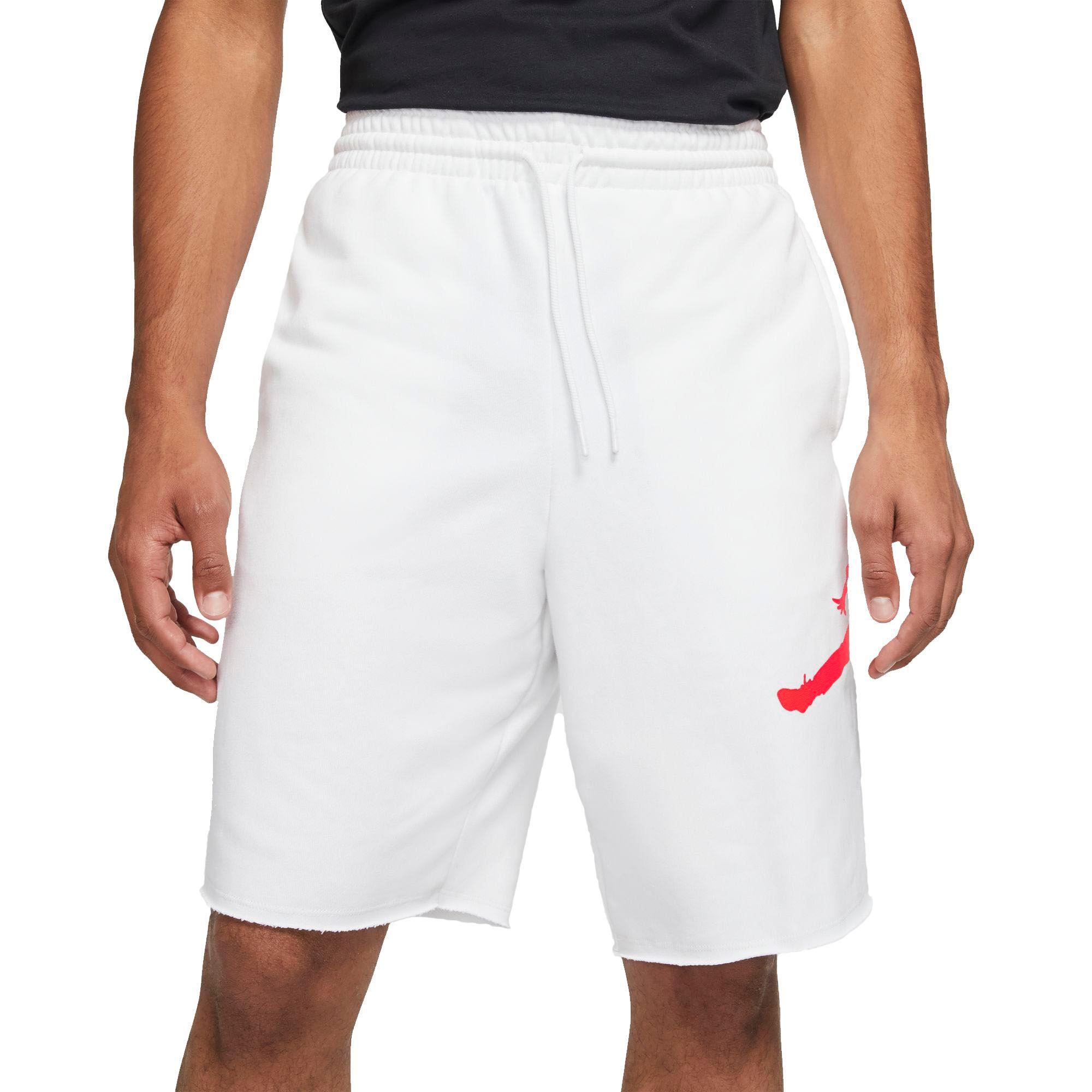 Nike Jumpman Logo Fleece Basketball Shorts in White for Men Lyst