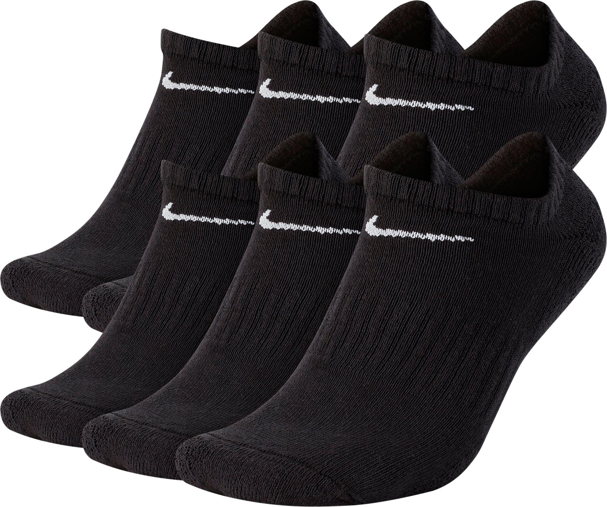 Nike Everyday Cushioned Training No-show Socks – 6 Pack in Black for ...