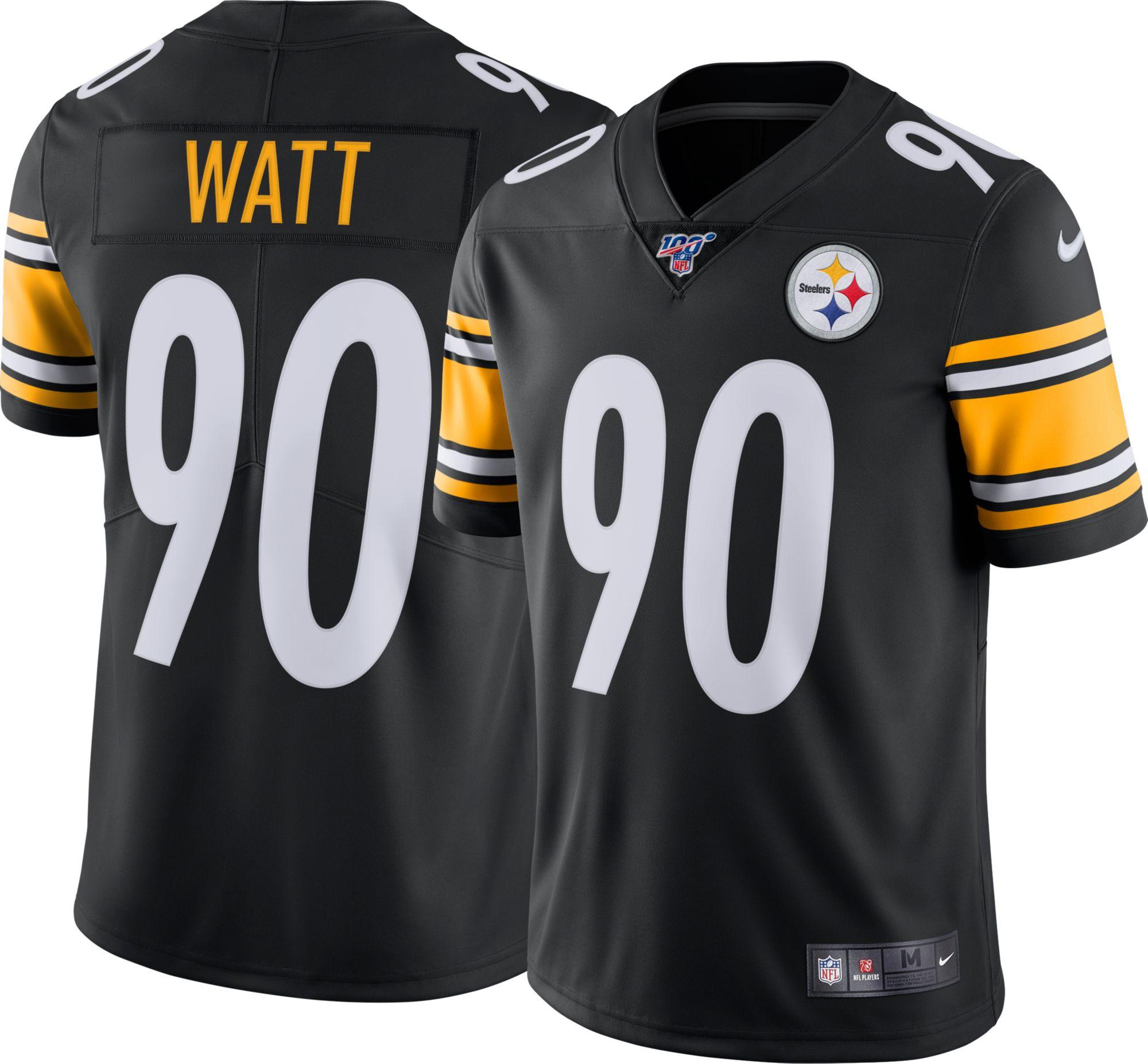 Nike Satin 100th Home Limited Jersey Pittsburgh Steelers T.j. Watt 90
