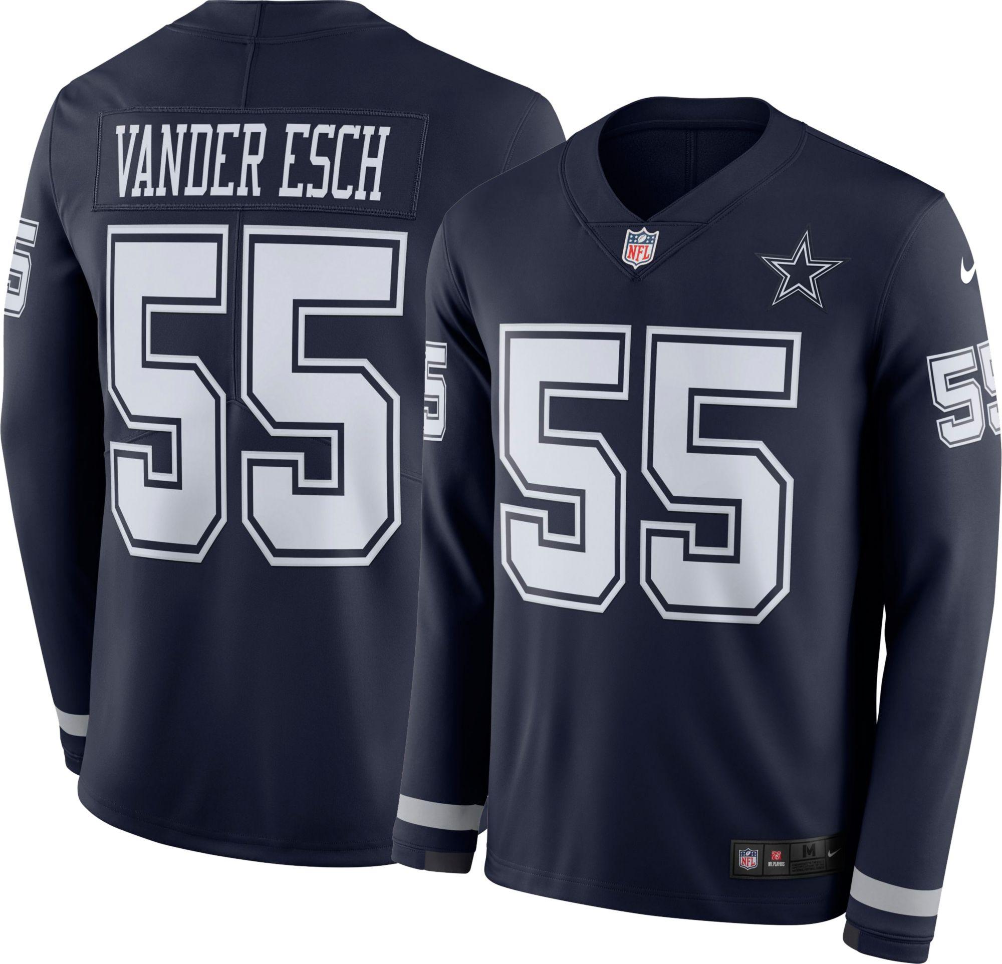 Nike Dallas Cowboys Leighton Vander Esch 55 Thermafit Long Sleeve