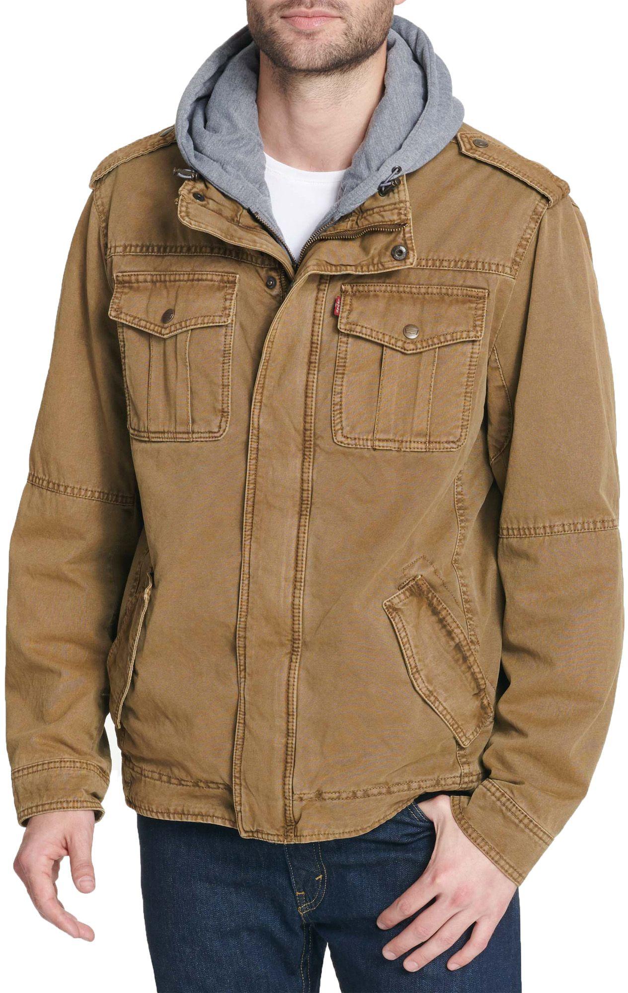 Levi's Sherpa Lined Hooded Utility Jacket in Brown for Men - Lyst