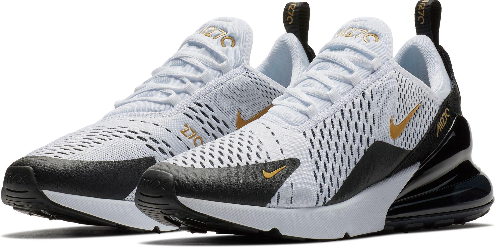 Nike Synthetic Air Max 270 In White Metallic Gold Black Metallic For Men Save 1 Lyst