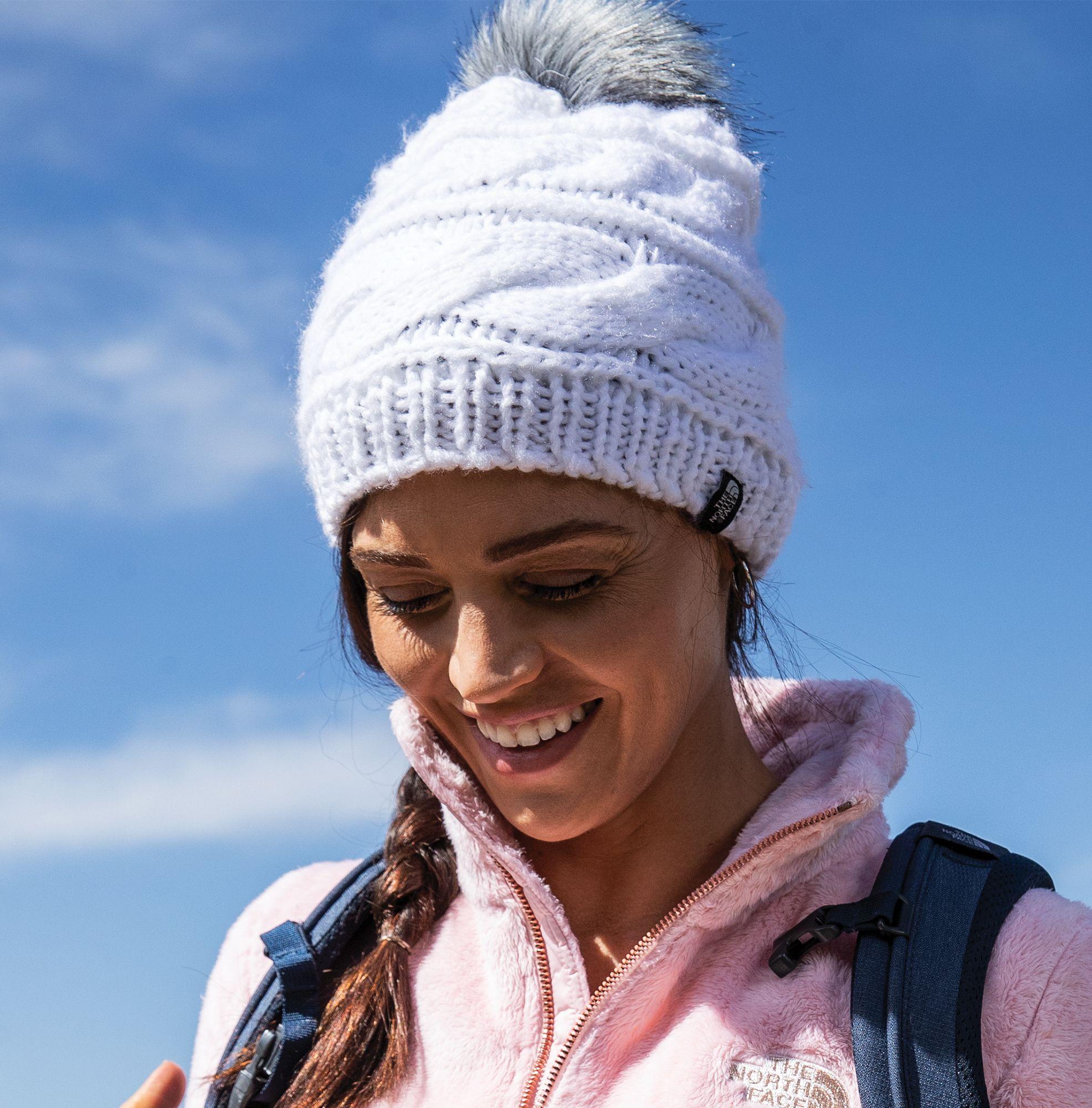 the north face triple cable pom beanie