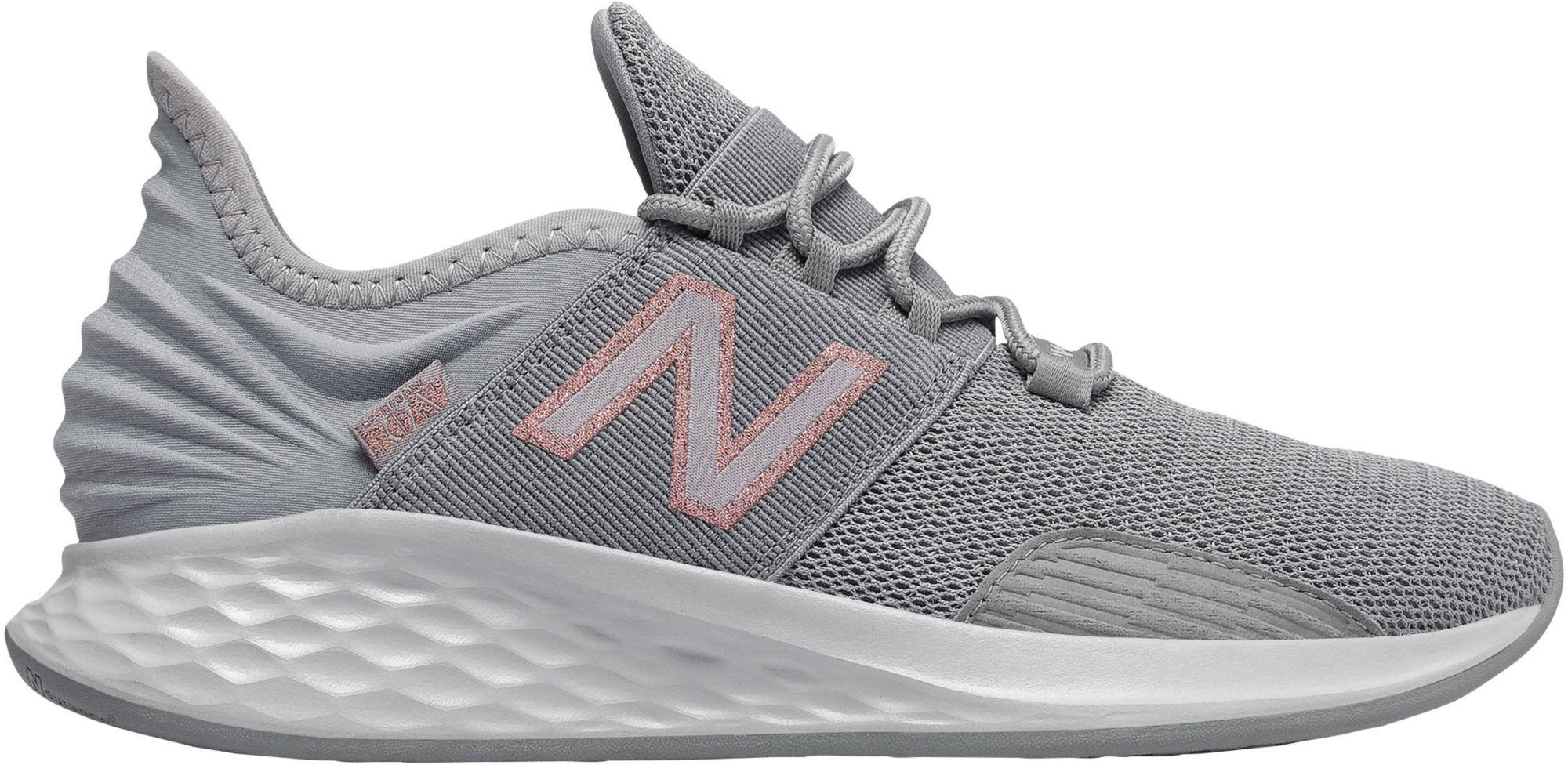 new balance women's fresh foam roav v1 running shoes white rose gold
