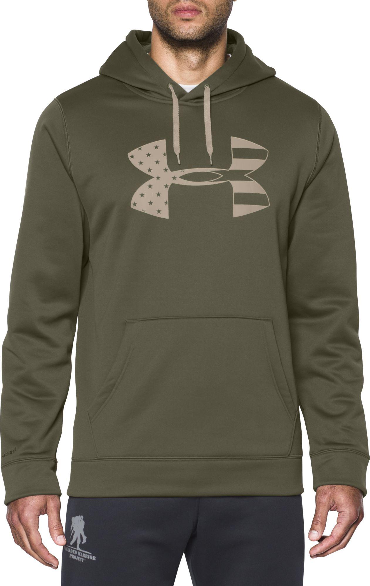 under armour big flag logo hoodie