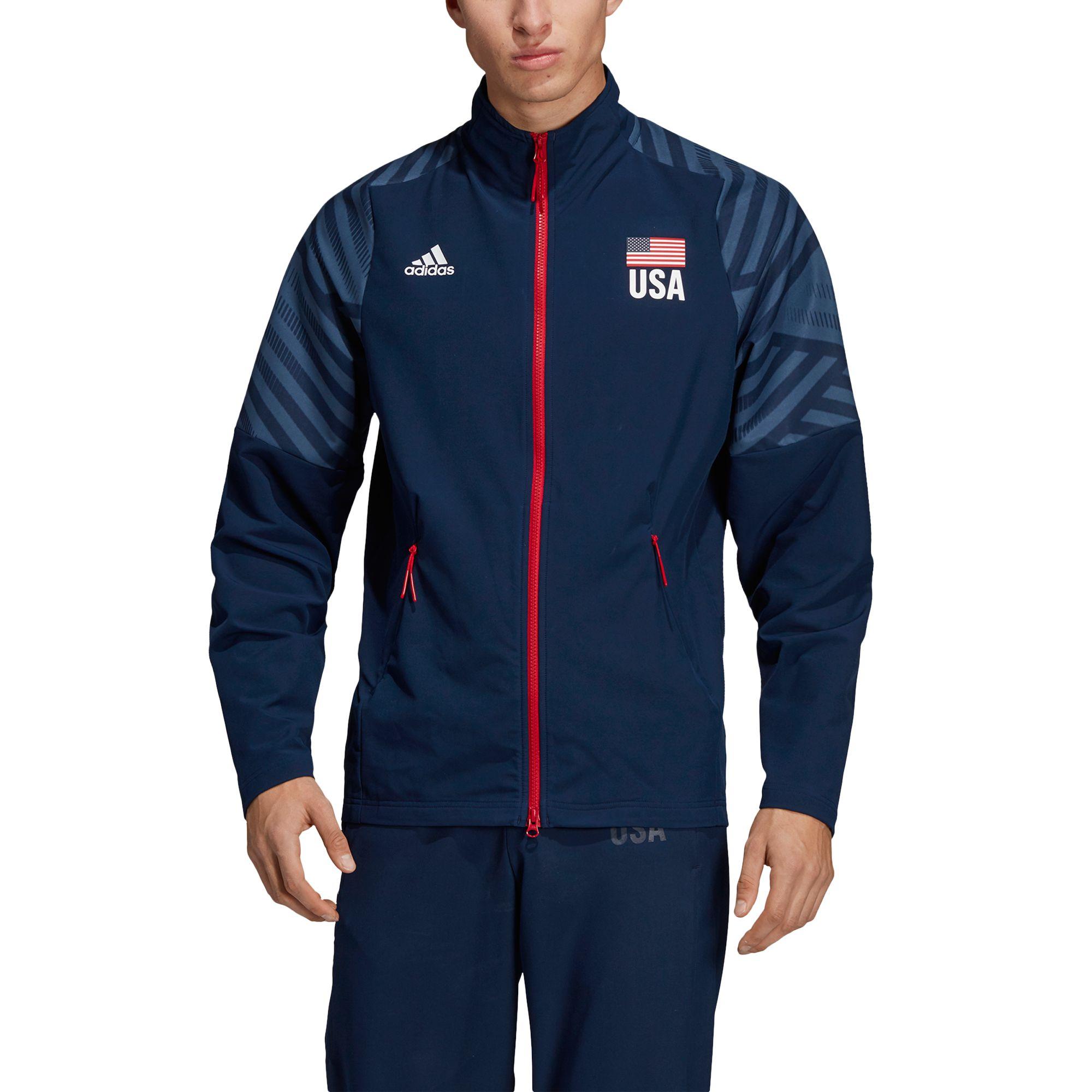 adidas Usa Volleyball Warm up Jacket in Blue for Men Lyst