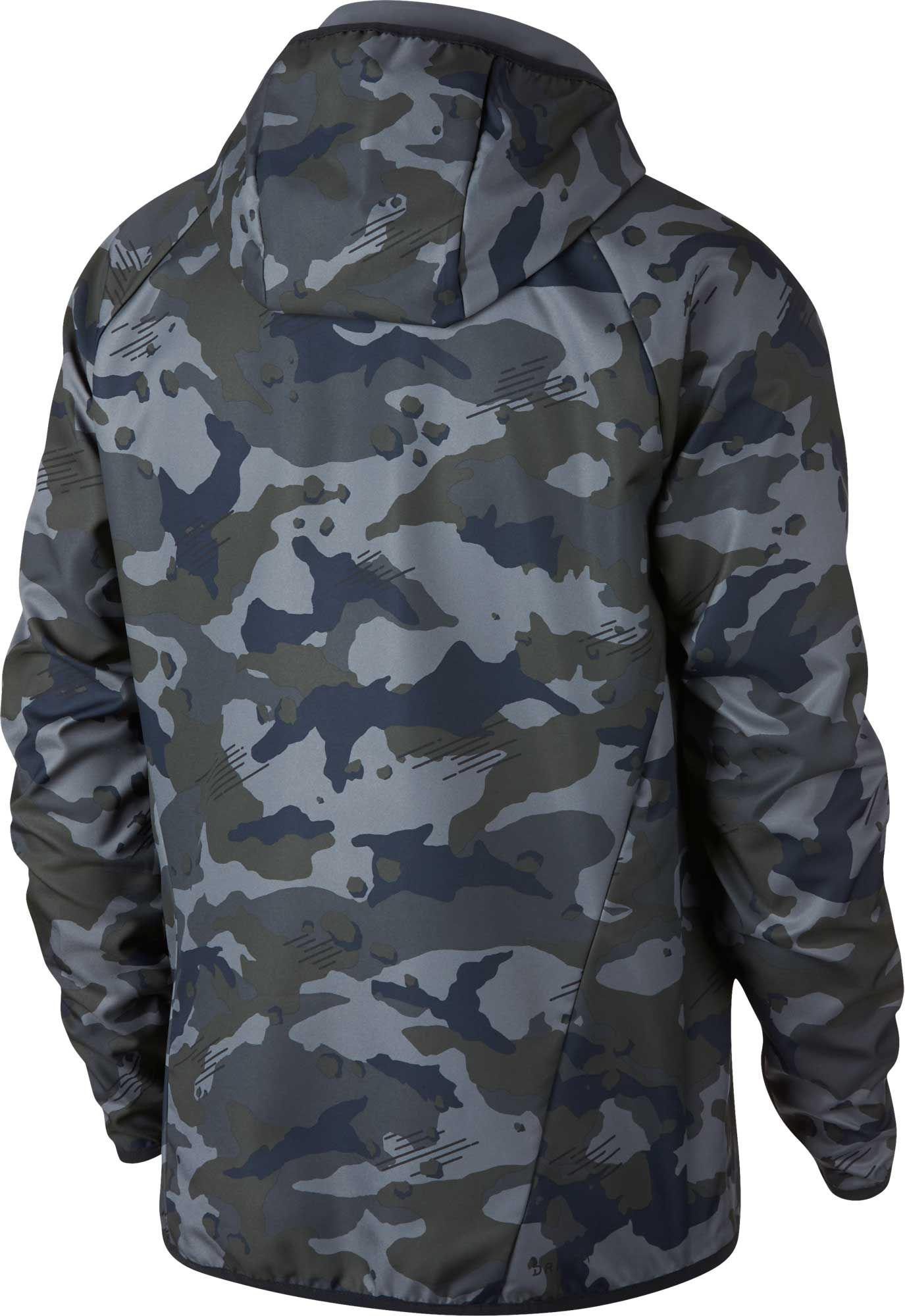 Nike Synthetic Dry Woven Camo Training Jacket in Dark Grey/White (Gray ...