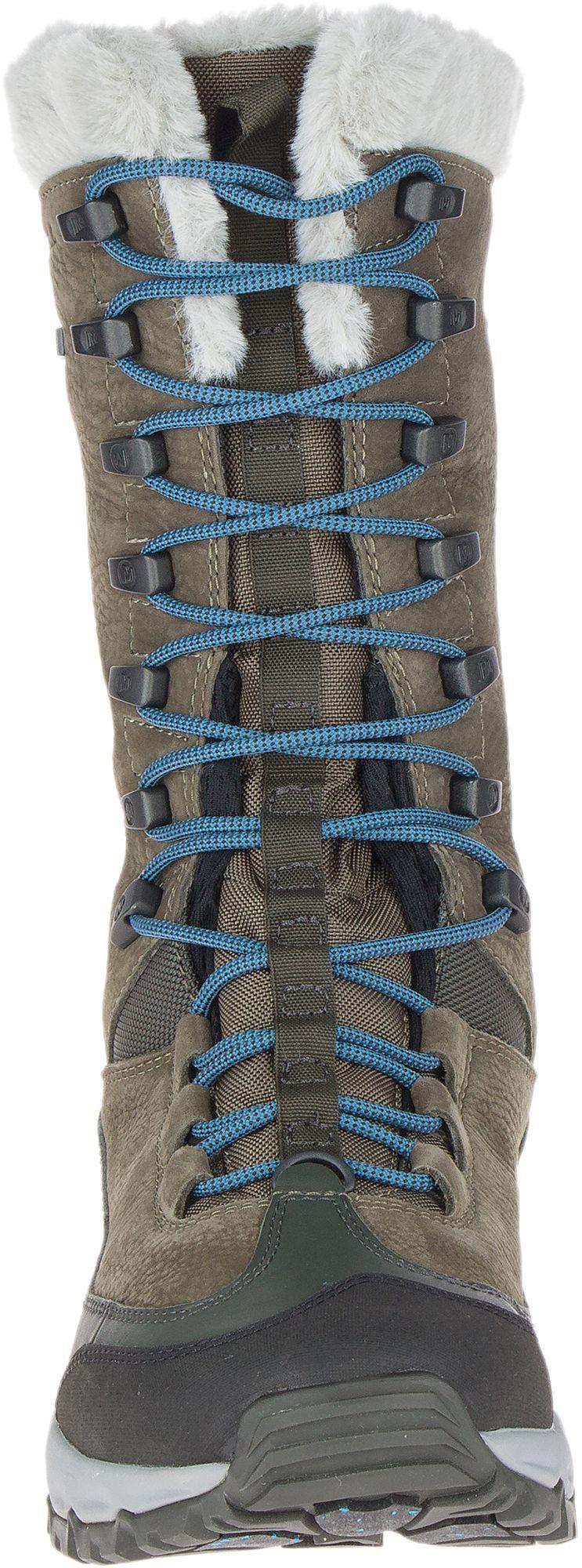 Merrell Fleece Thermo Rhea Tall 200g Waterproof Hiking Boots in Olive (Green) - Lyst
