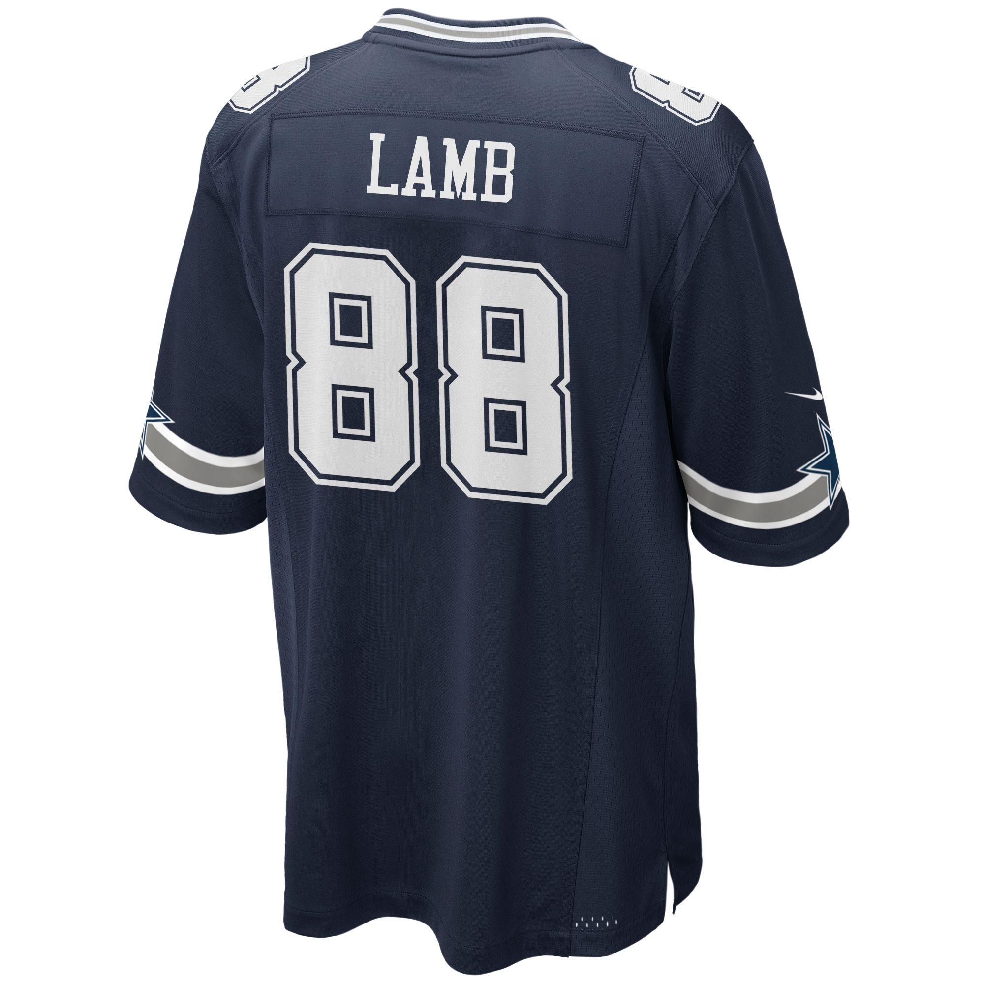 Nike Satin Dallas Cowboys Ceedee Lamb #88 Navy Game Jersey in Blue for ...